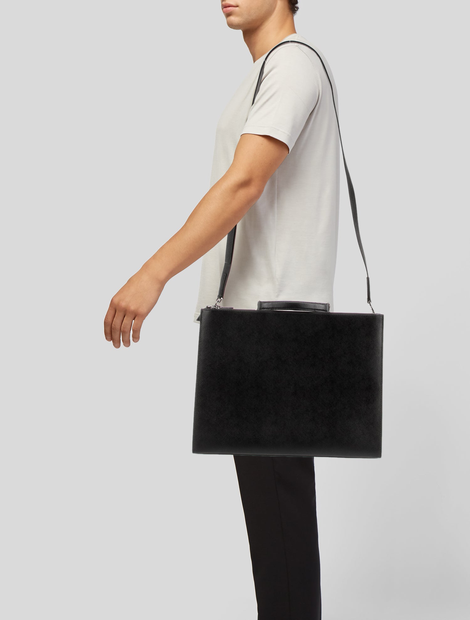 Prada Saffiano Lux Leather Messenger Bag