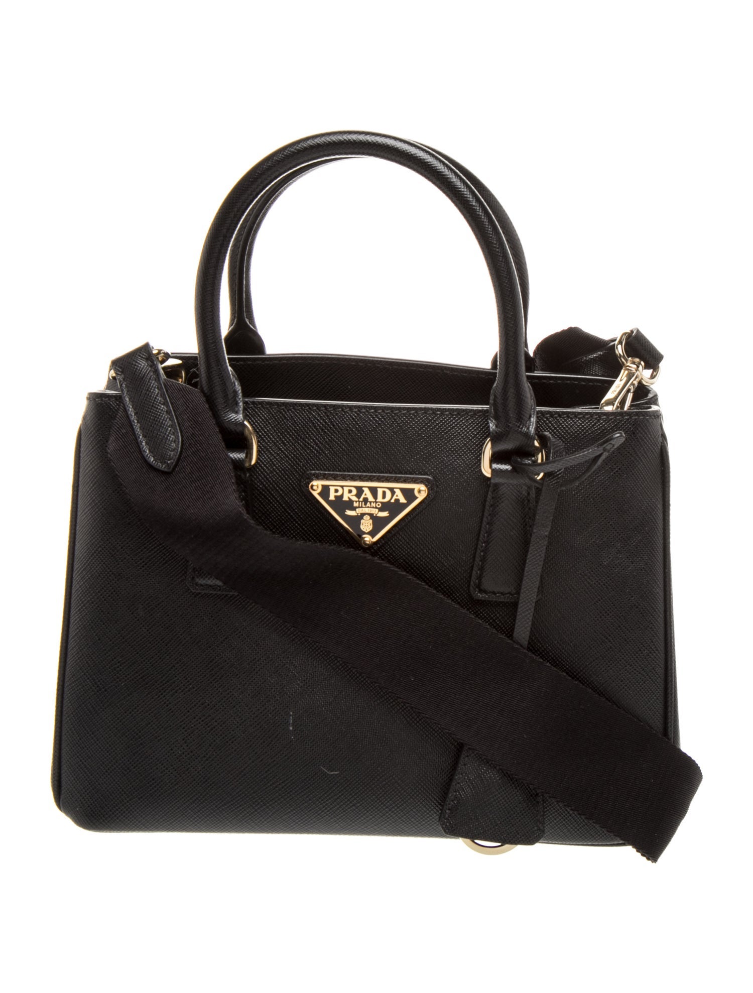 Prada Saffiano Leather Galleria Double Zip Mini