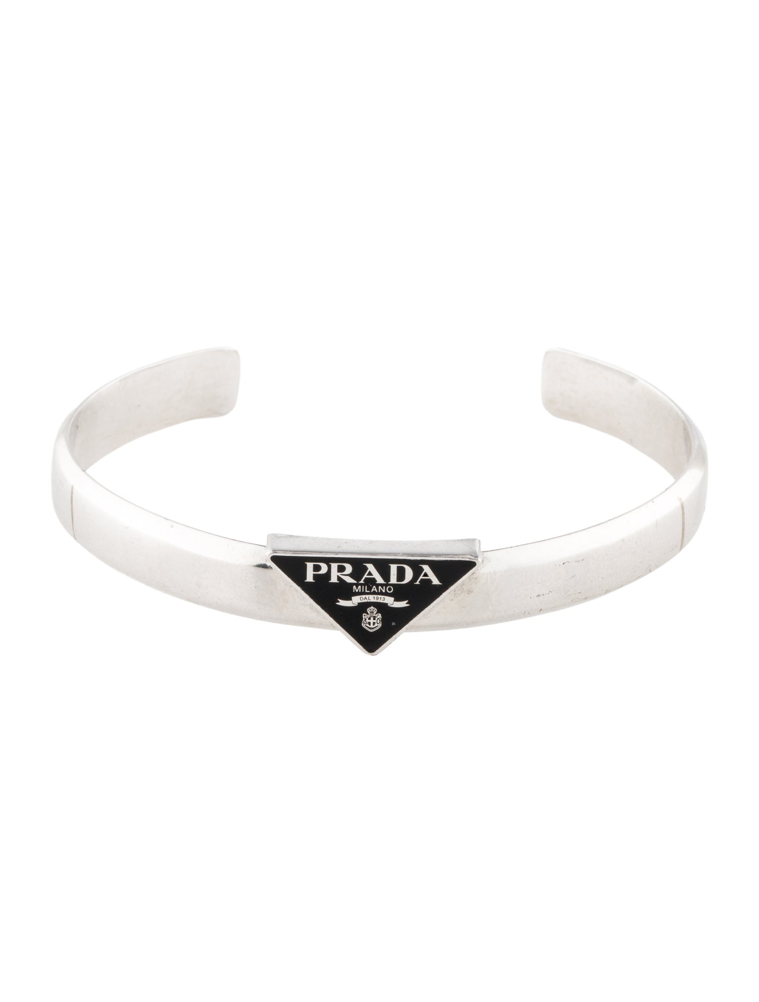 Prada Enamel Symbole Cuff Bracelet