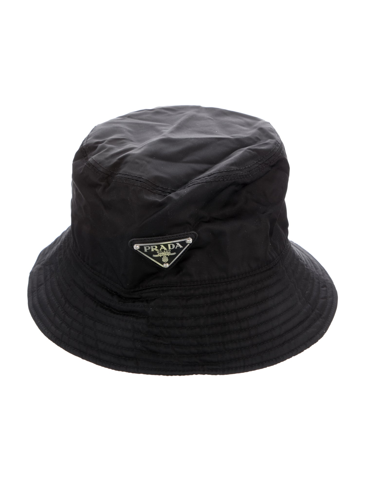 Prada Nylon black Women's Bucket Hat.