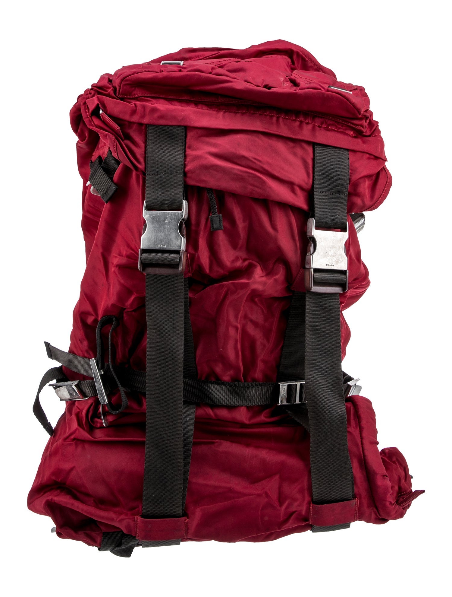 Prada Enameled Metal Triangle Backpack Vintage