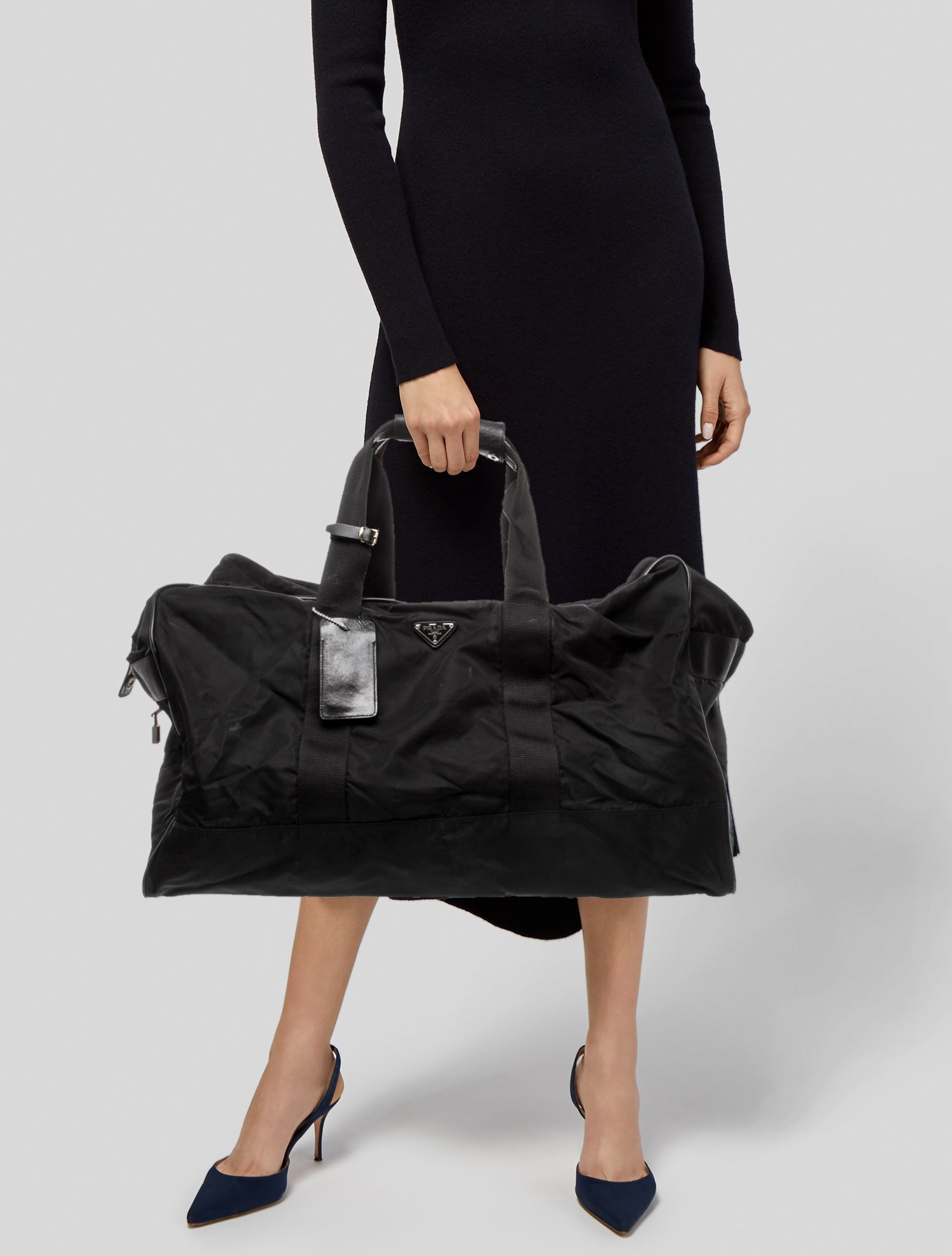 Prada Tessuto Nylon Weekender Bag Vintage