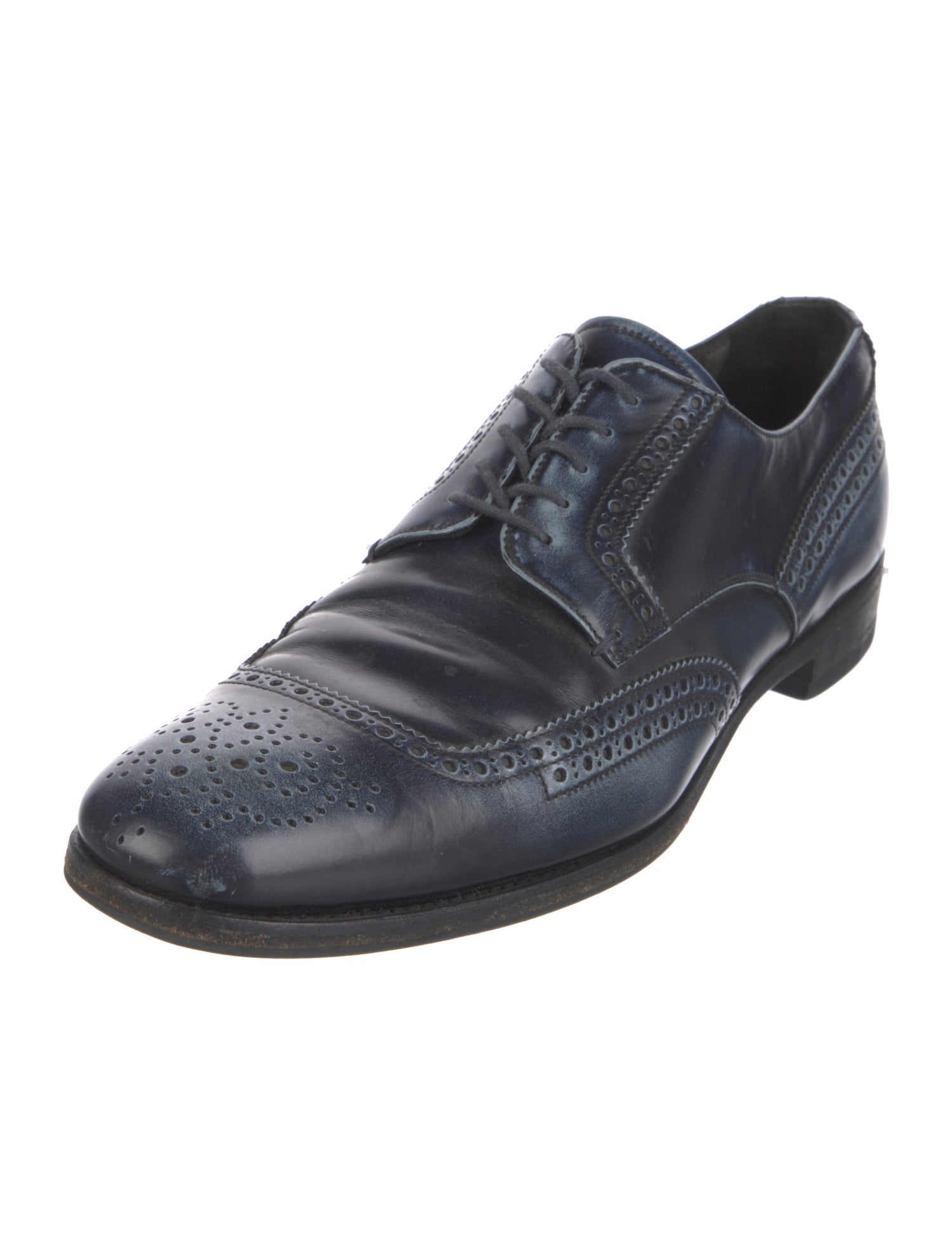 Prada Leather Lasercut Accents Brogues