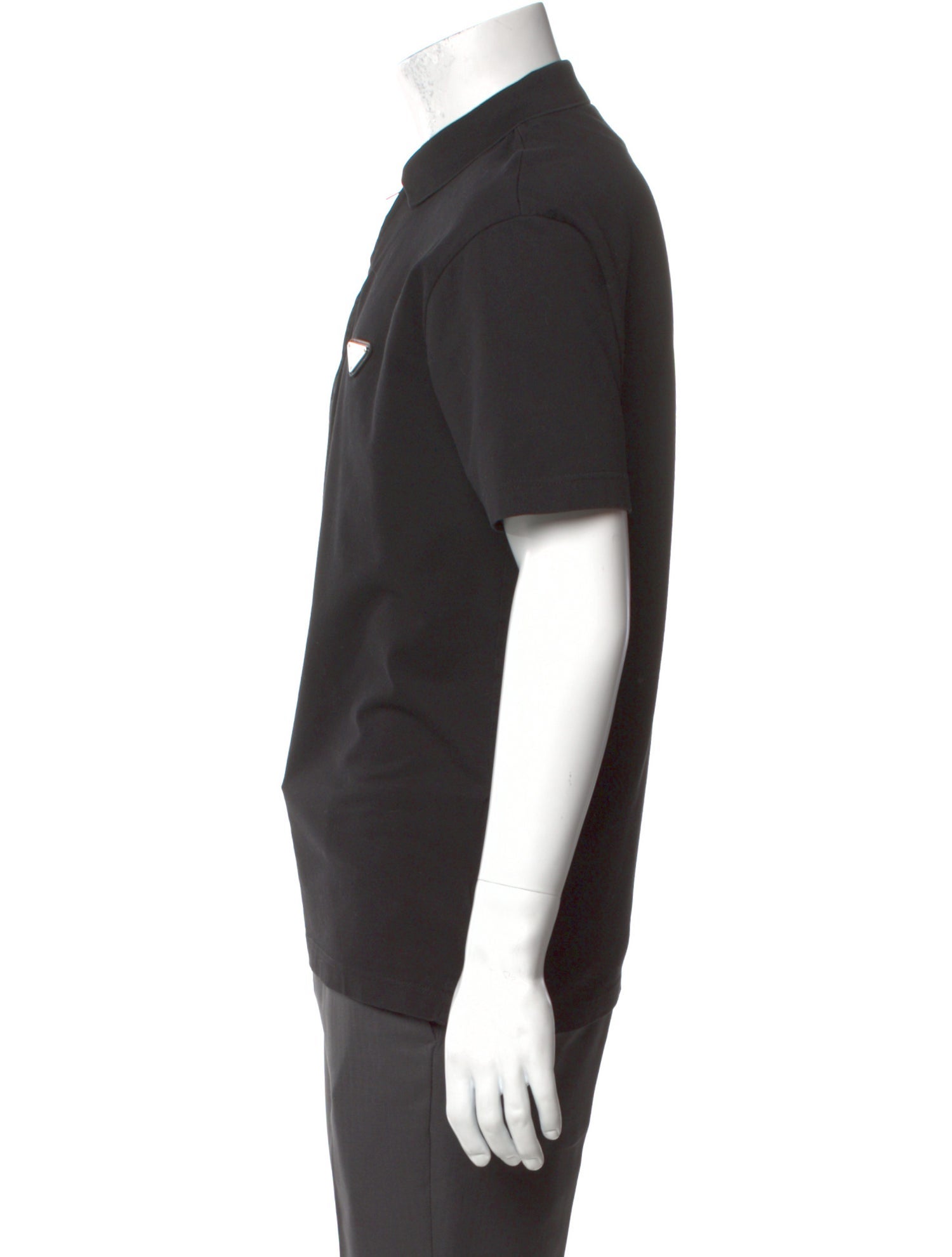 Prada 2024 Enameled Metal Triangle Polo Shirt