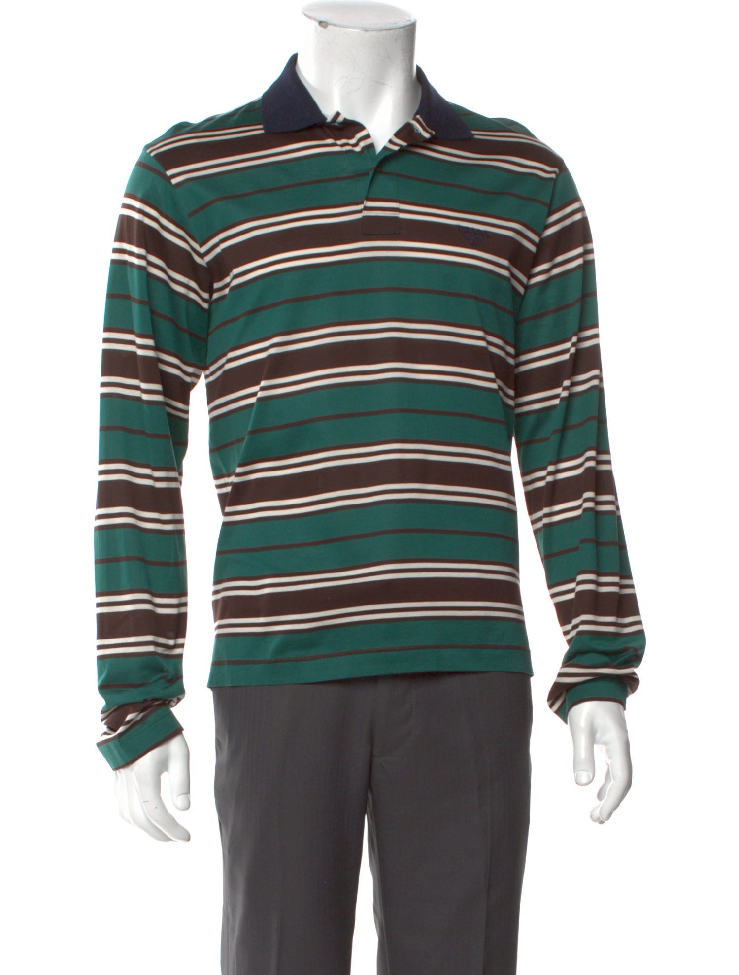 Prada 2025 Striped Polo Shirt