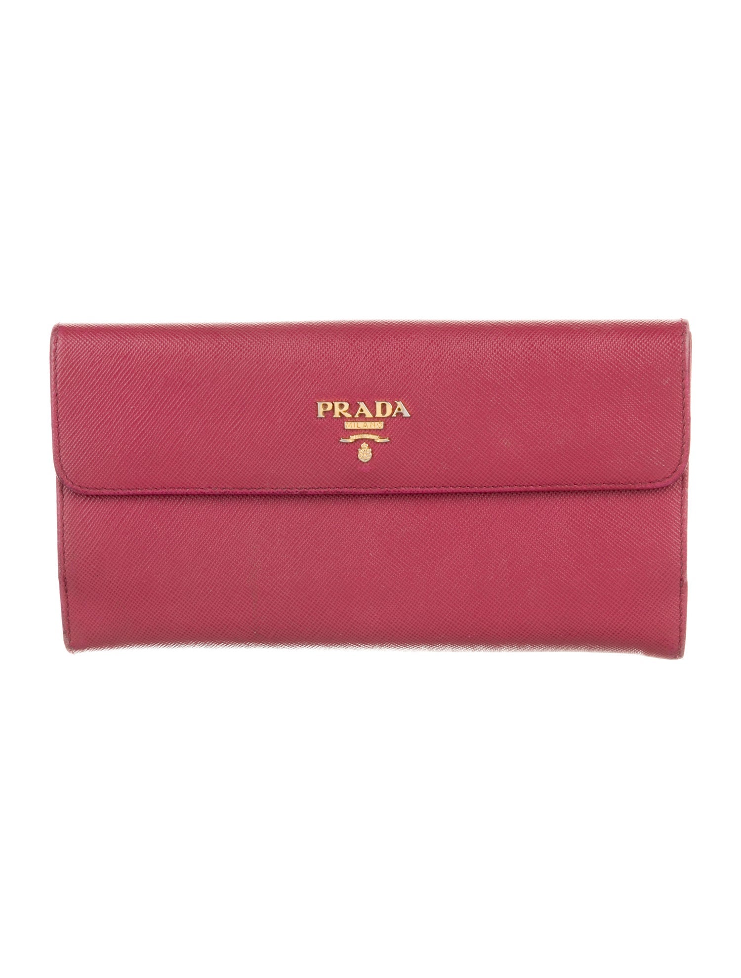 Prada Saffiano Metal Leather Trifold Wallet