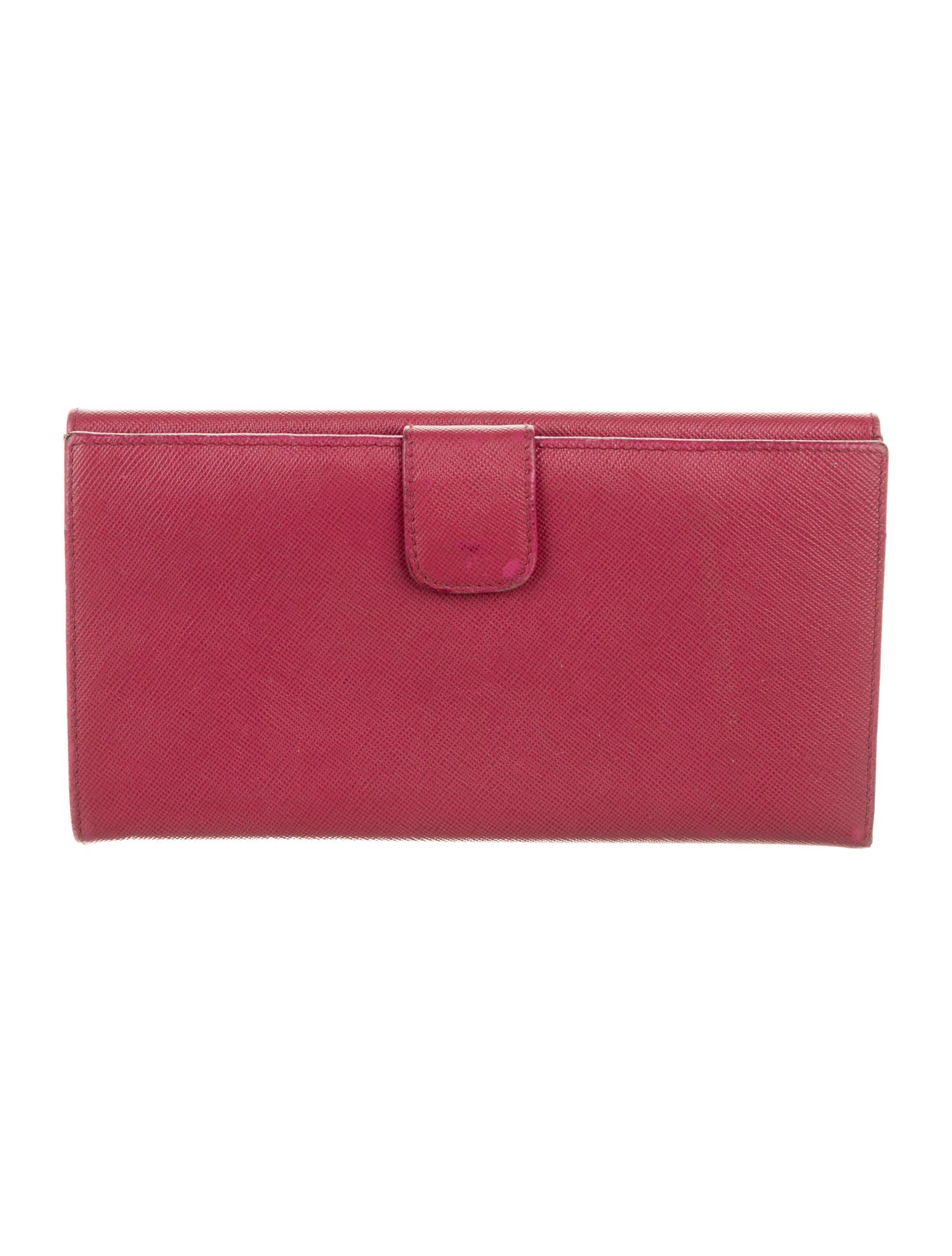 Prada Saffiano Metal Leather Trifold Wallet