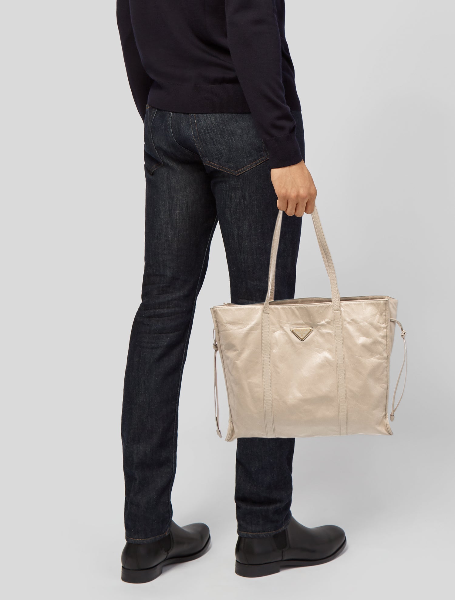 Prada Nappa Antique Leather Tote Large