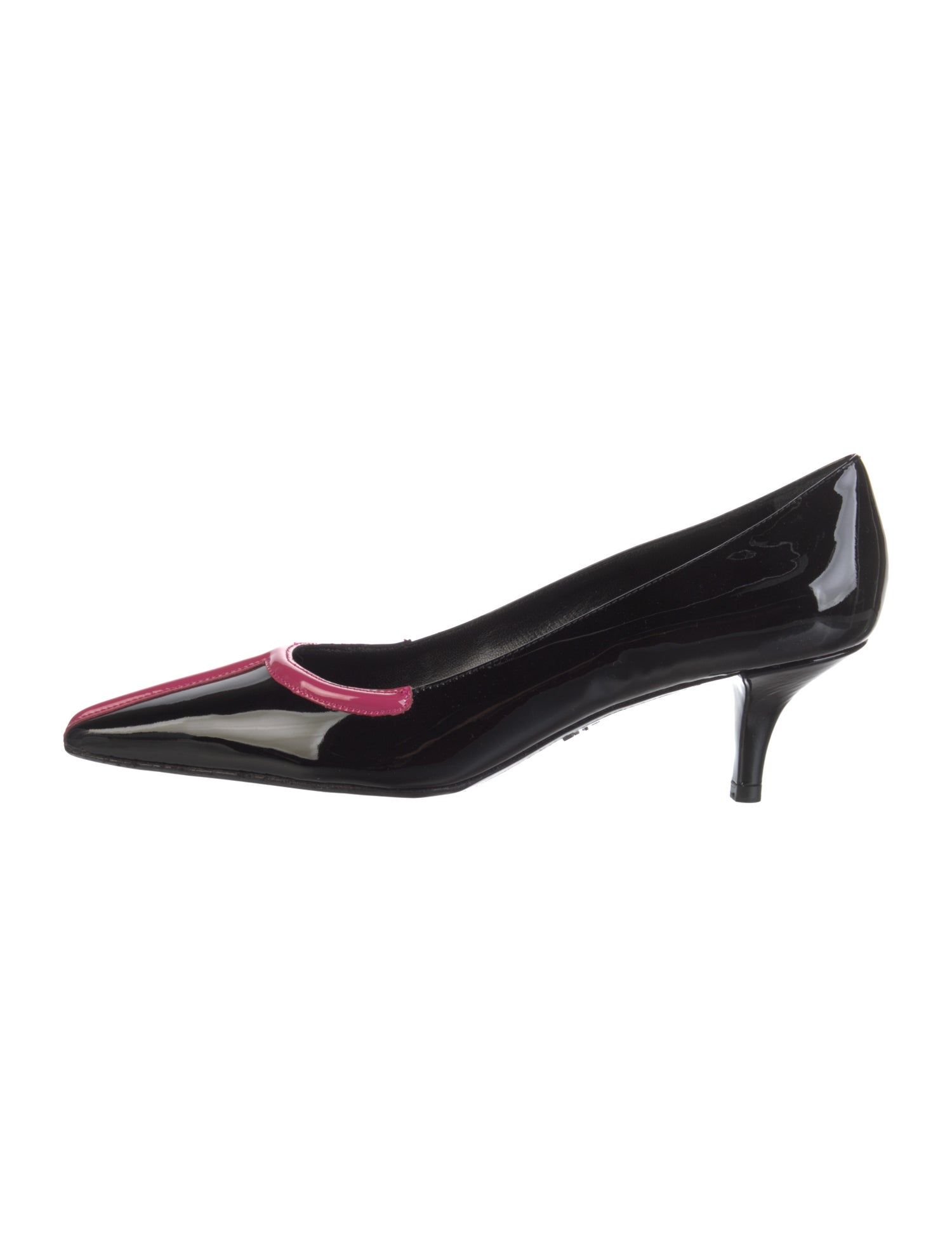 Prada Patent Leather Bow Accents Pumps