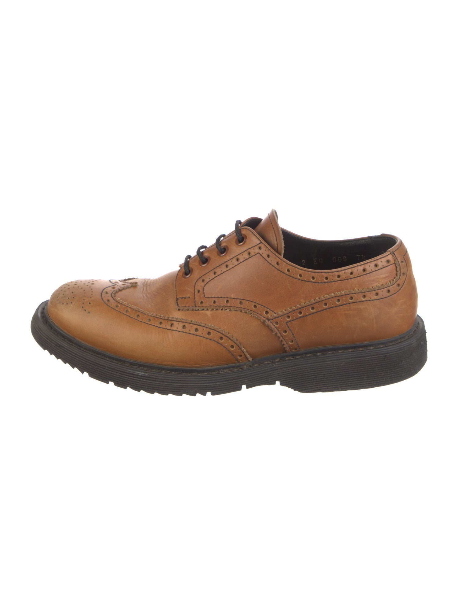 Prada Leather Lasercut Accents Brogues
