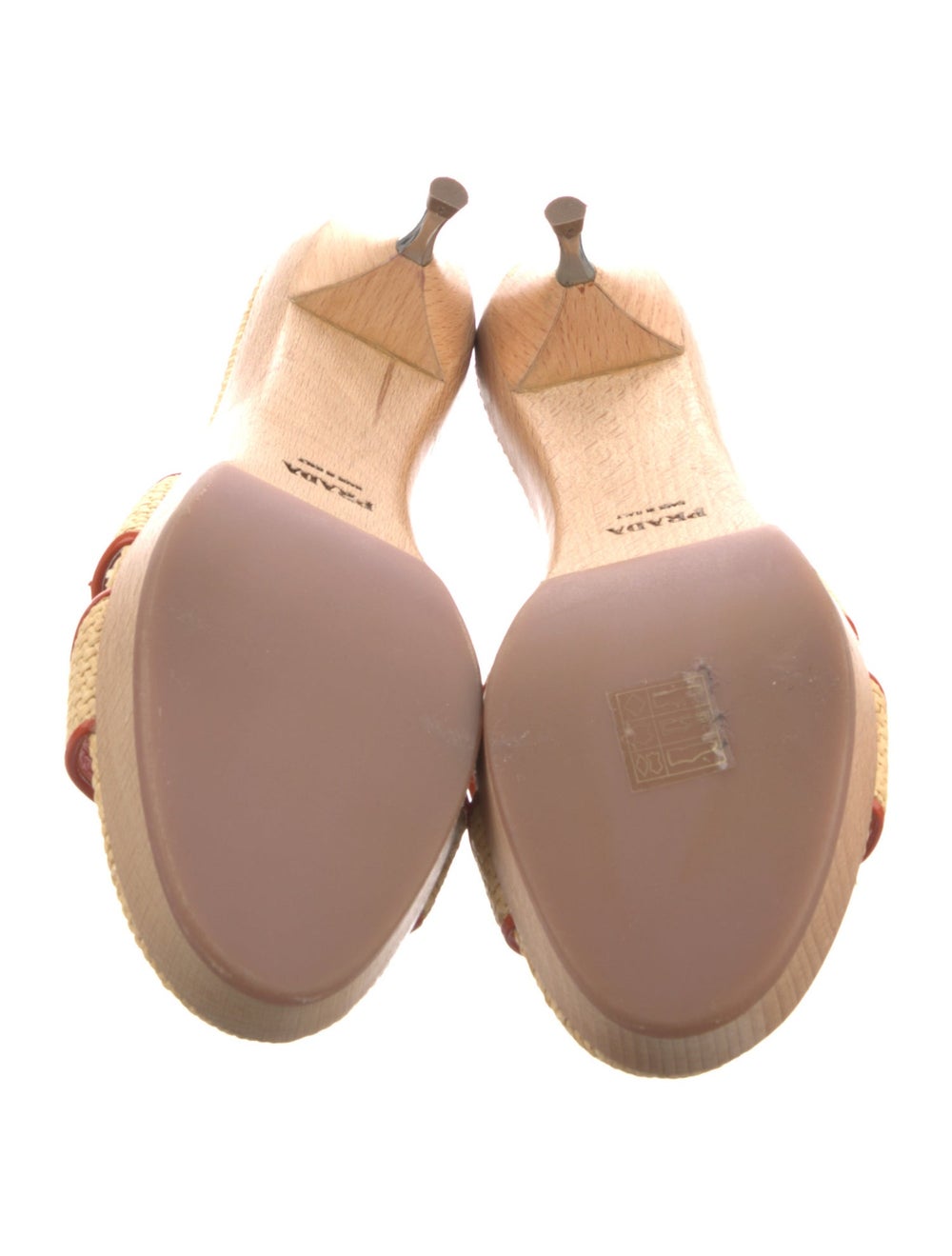 Prada Raffia Colorblock Pattern Espadrilles - image 5