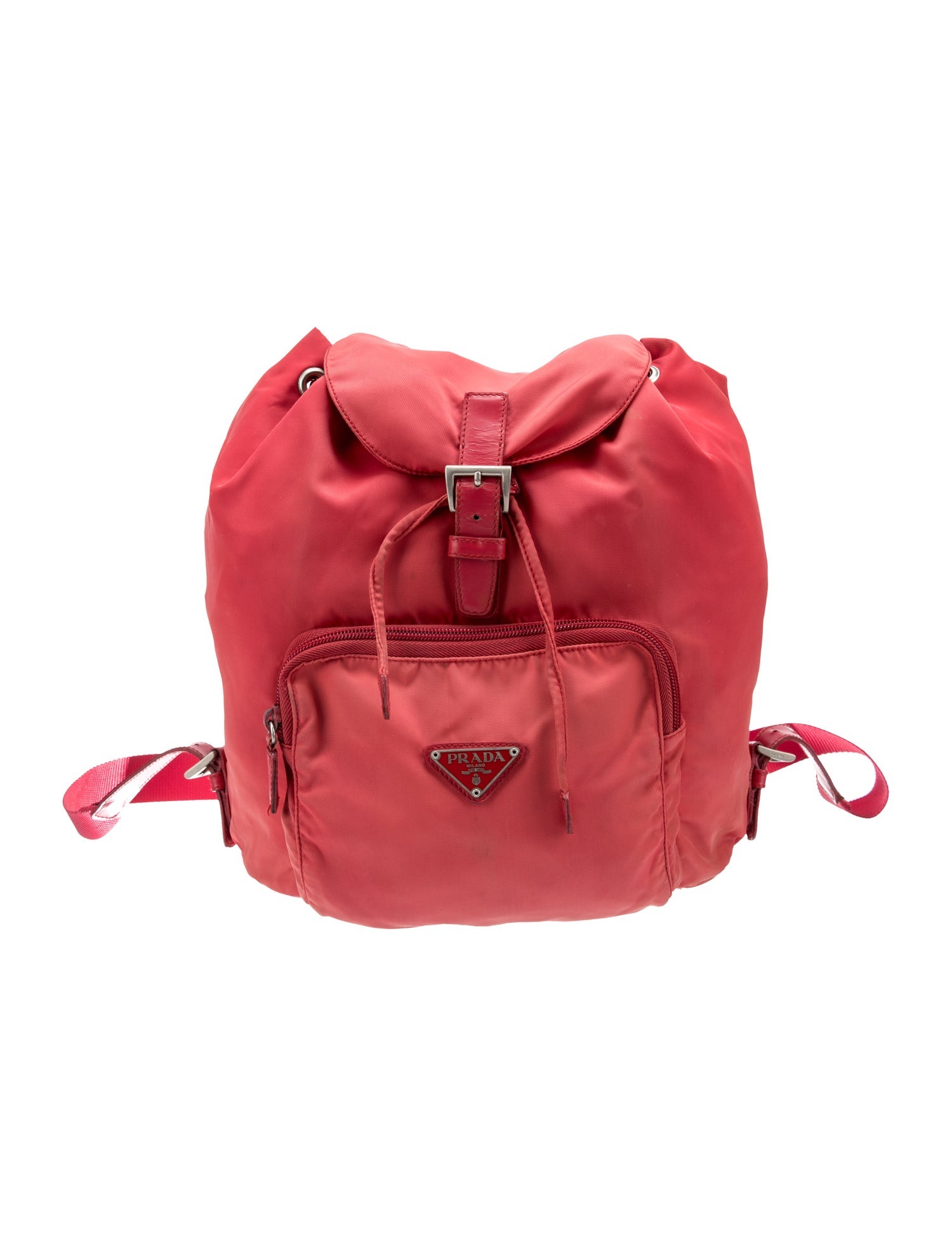 Prada Enameled Metal Triangle Belt Bag