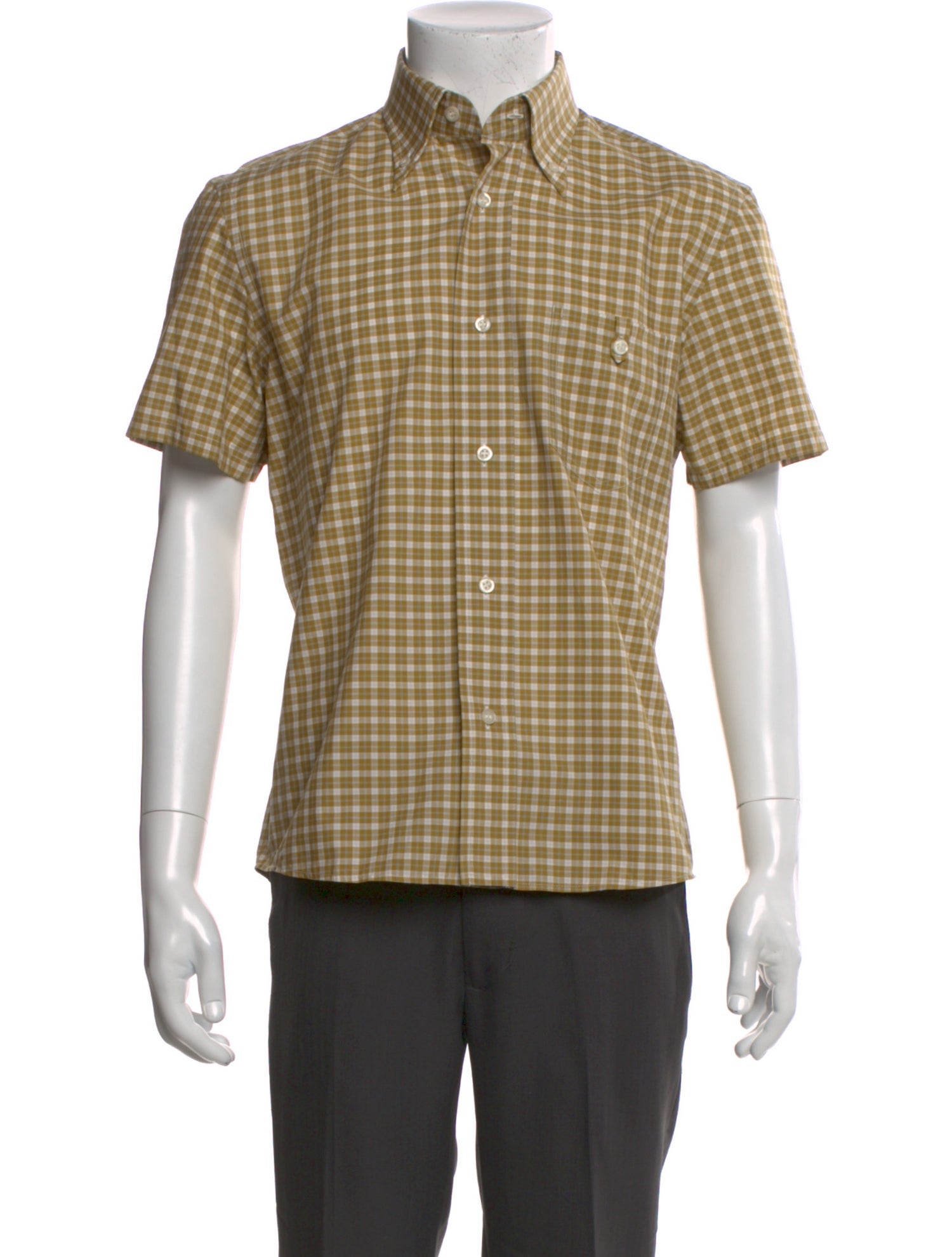 Prada 2015 Plaid Print Shirt