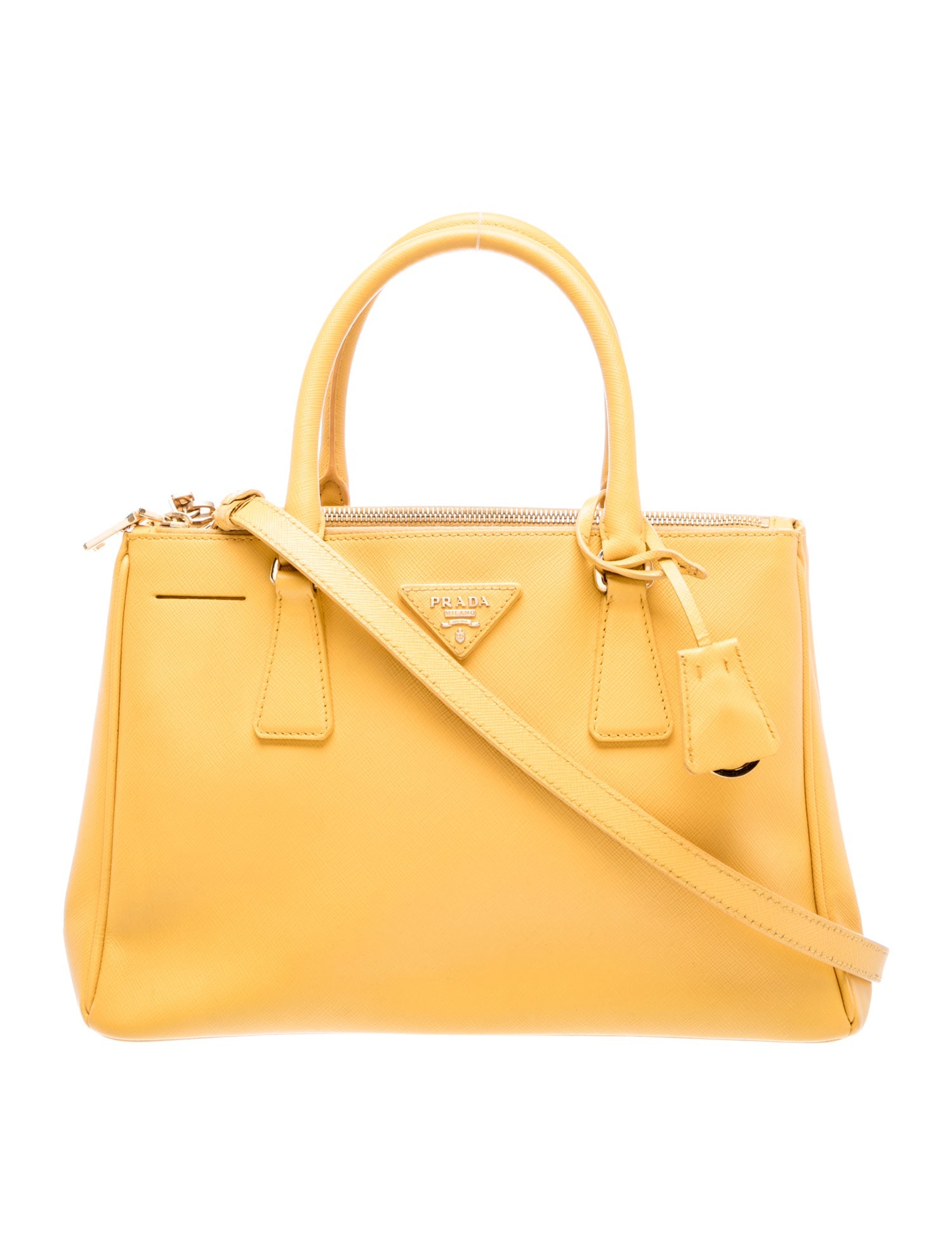 Prada Saffiano Leather Galleria Double Zip Small