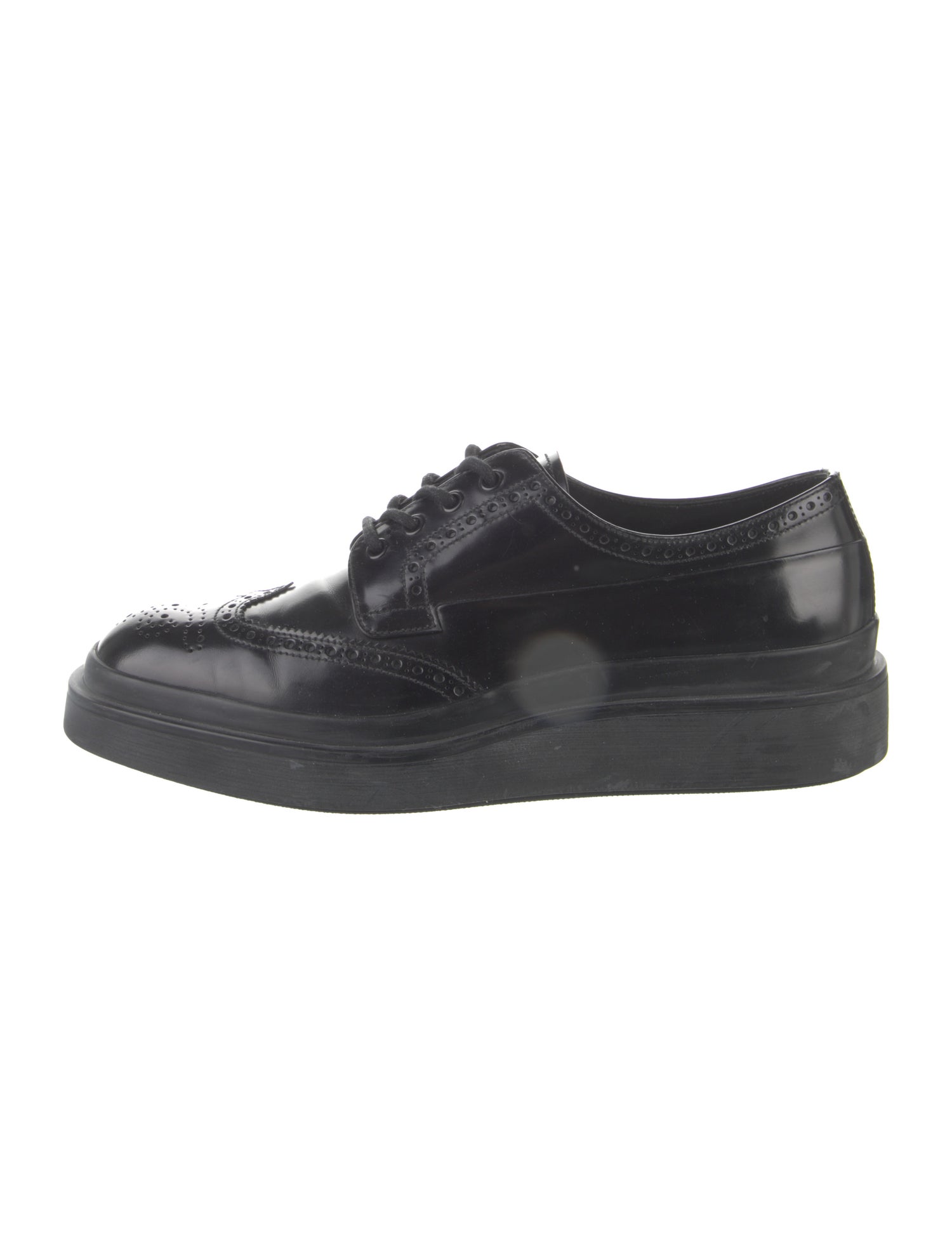 Prada Patent Leather Lasercut Accents Brogues