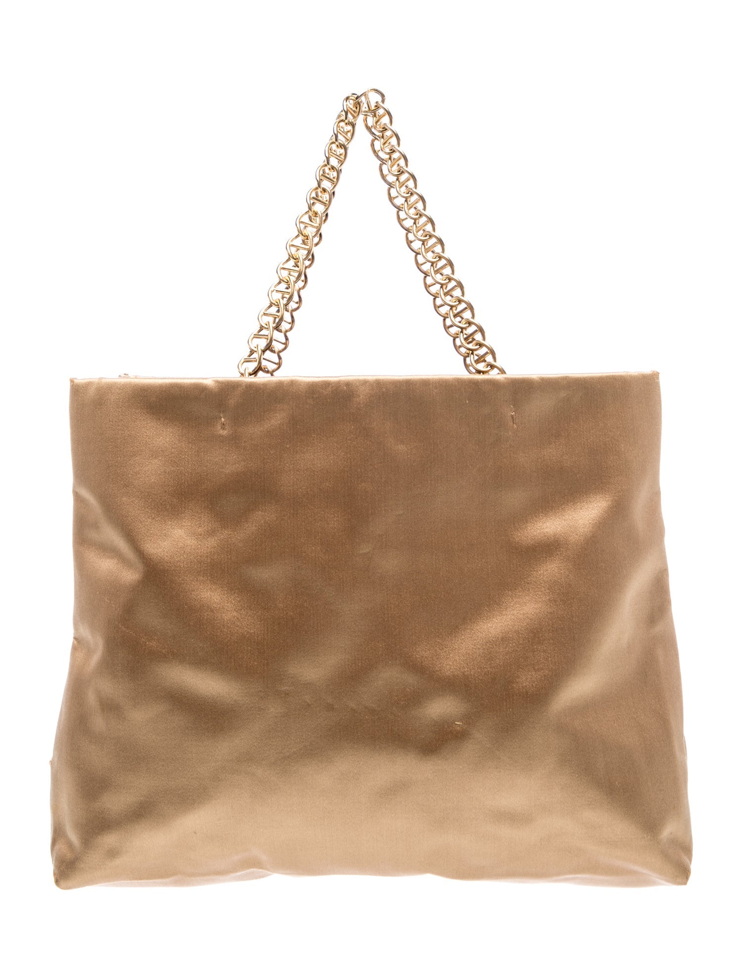 Prada Enameled Metal Triangle Tote