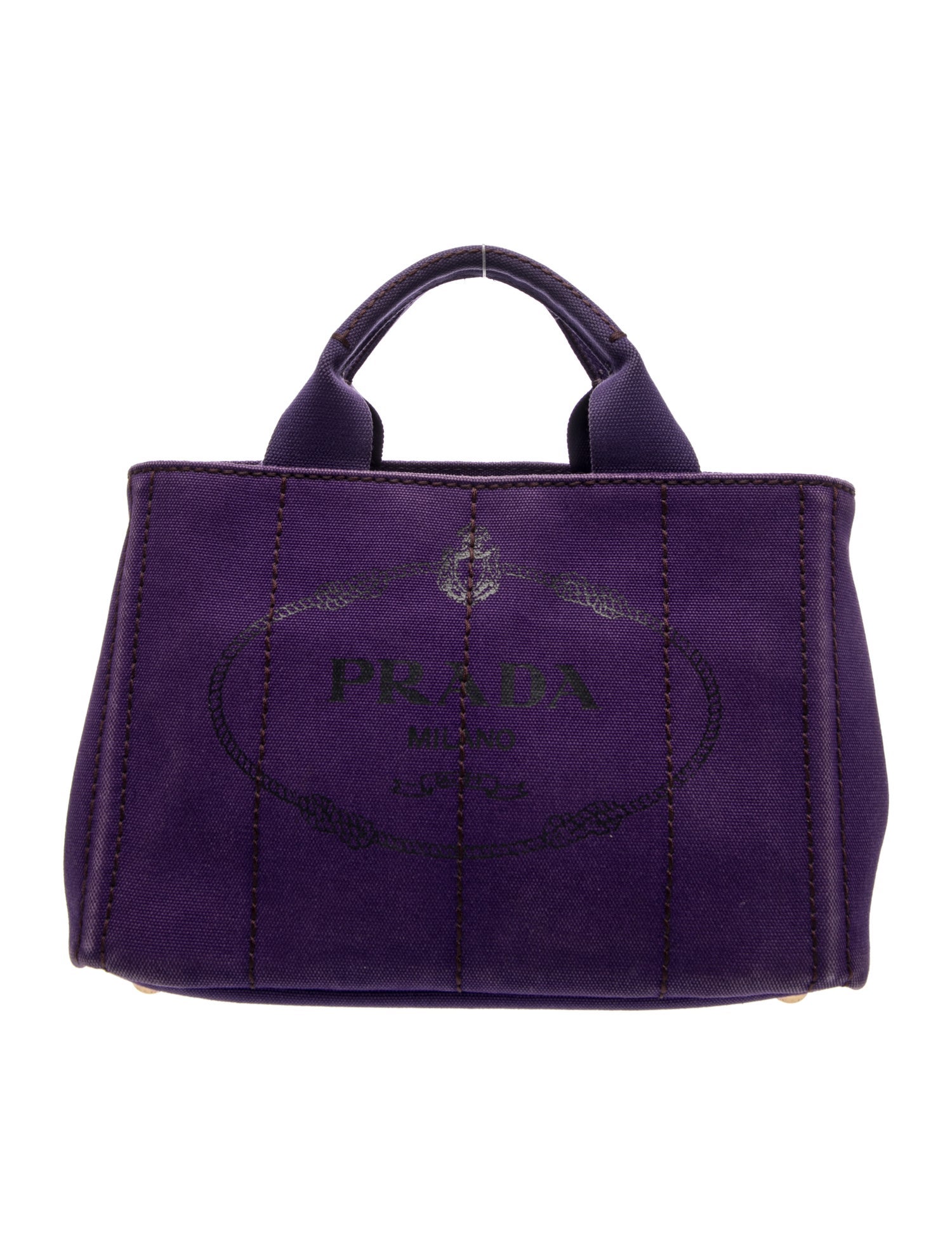 Prada Signature Grommet Canapa Small