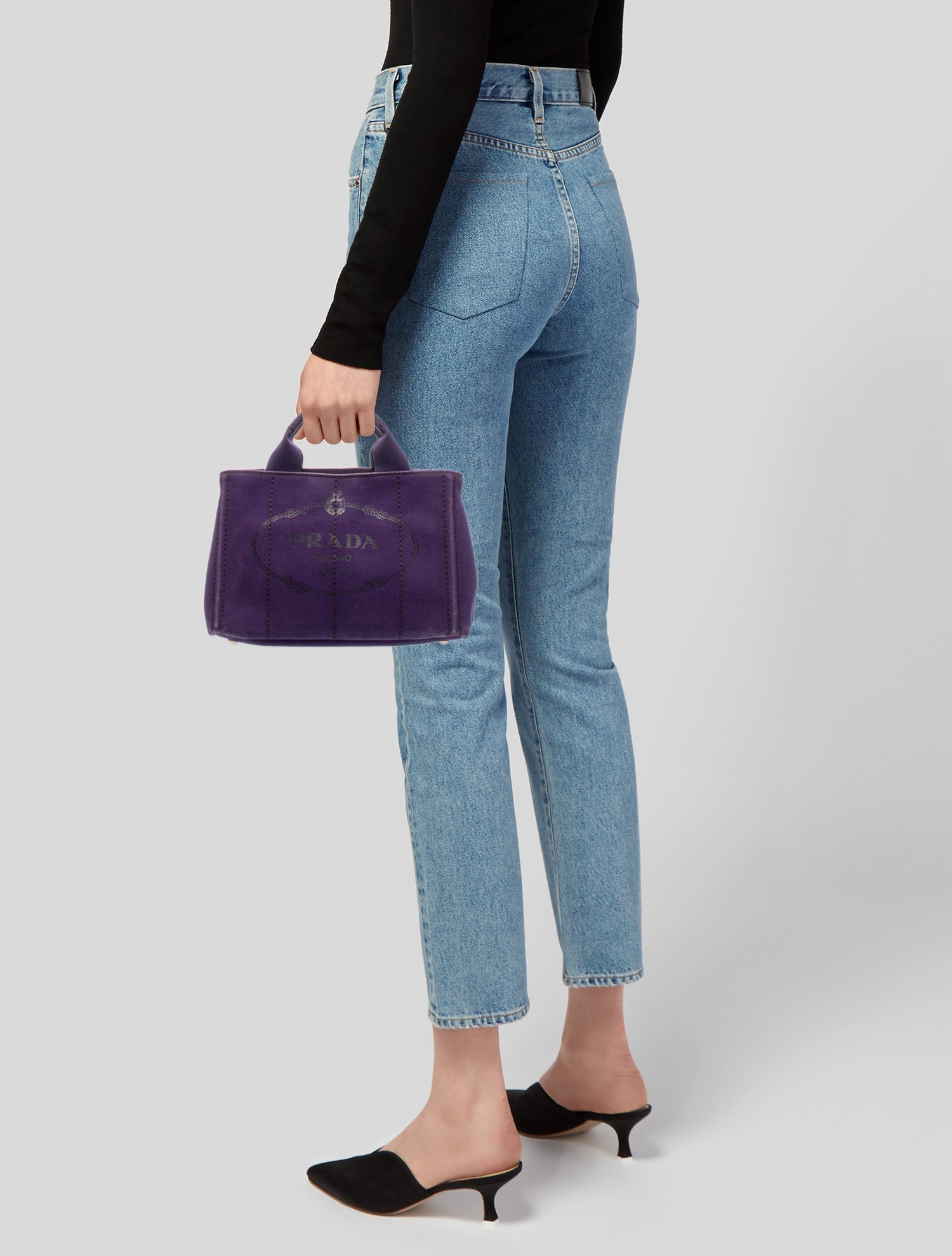 Prada Signature Grommet Canapa Small