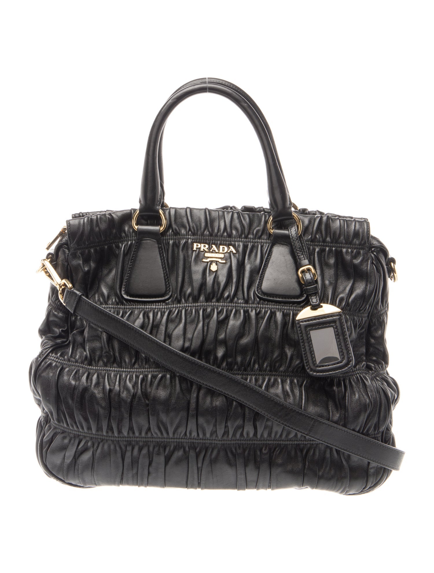 Prada Nappa Gaufre Leather Top Handle Bag