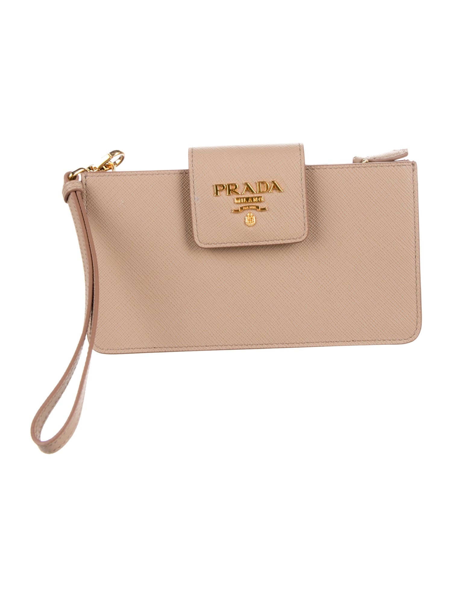Prada Saffiano Lux Leather Wristlet