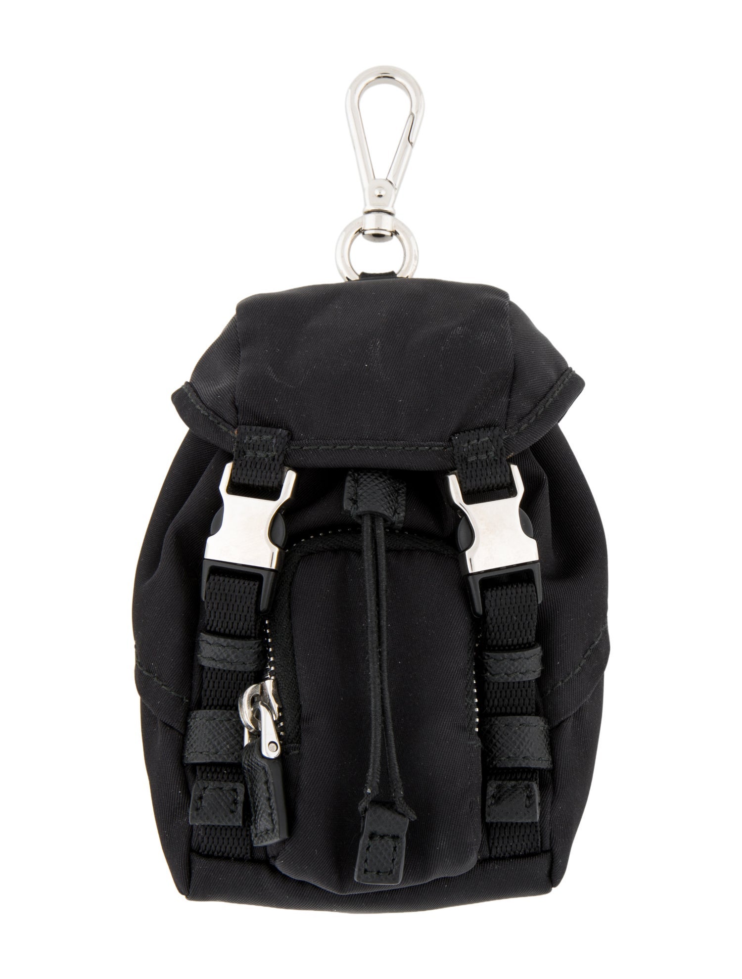 Prada Men's Nylon Mini Backpack Keychain Charm