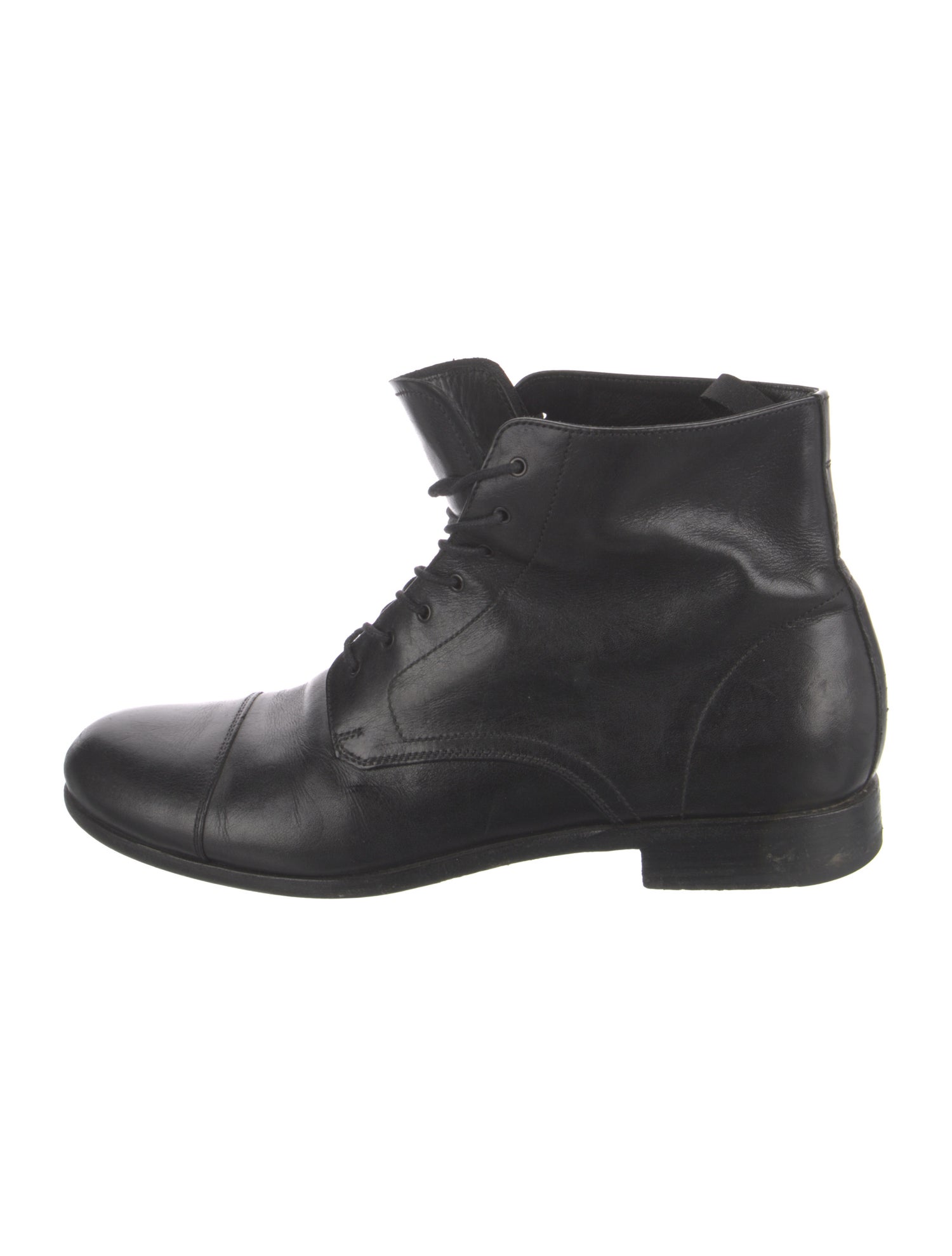 Prada Leather Lace-Up Boots