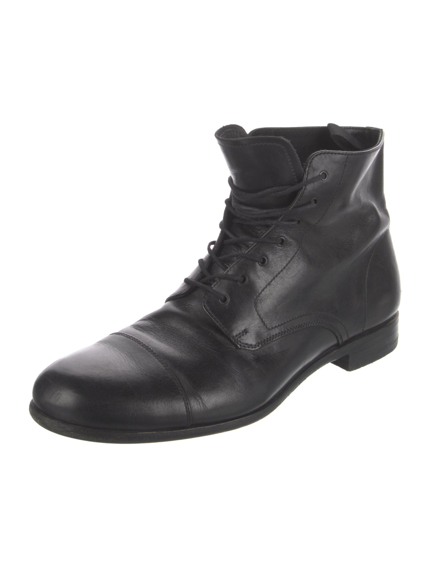 Prada Leather Lace-Up Boots