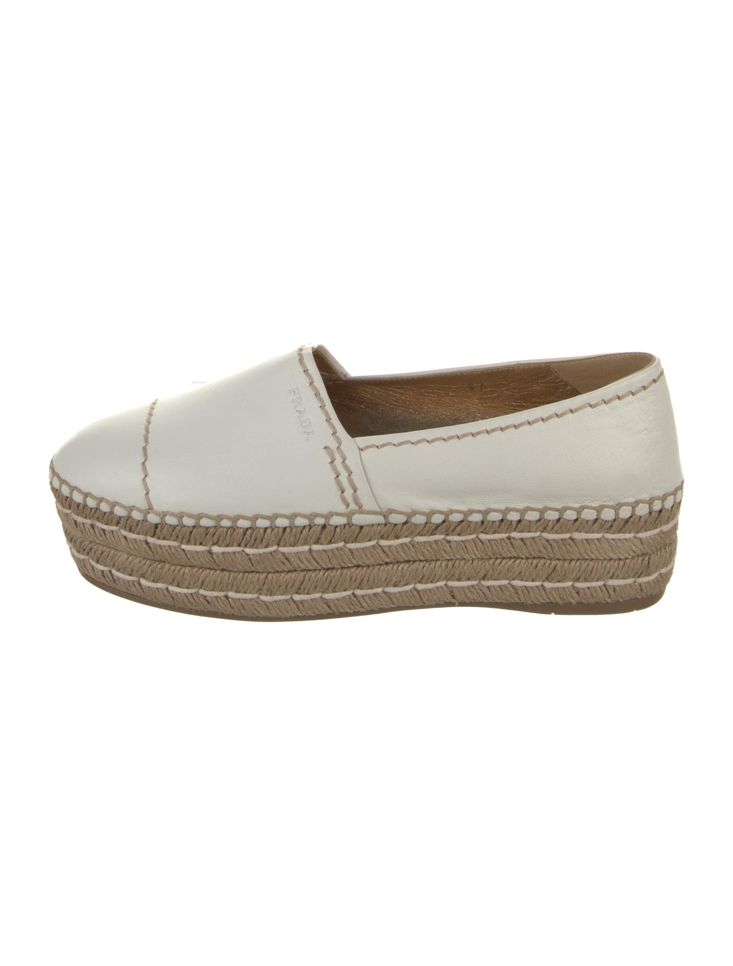 Prada Leather Espadrilles