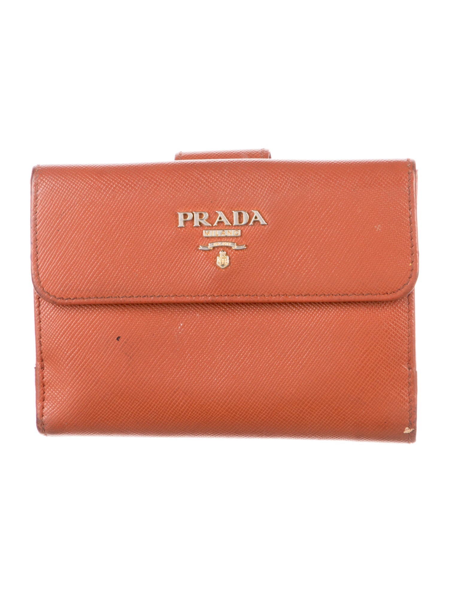 Prada Saffiano Lux Leather Compact Wallet