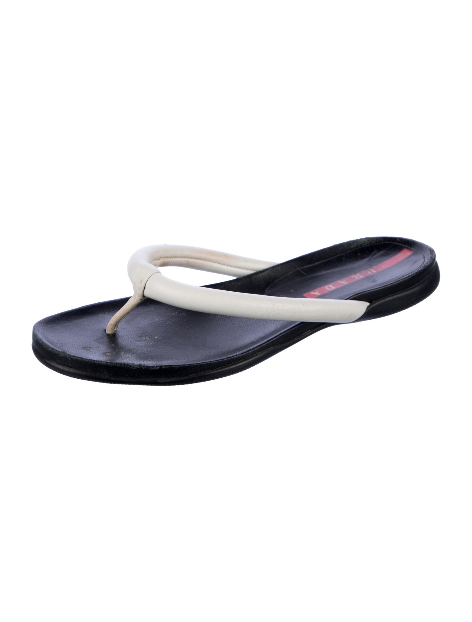 Prada Leather Flip Flops