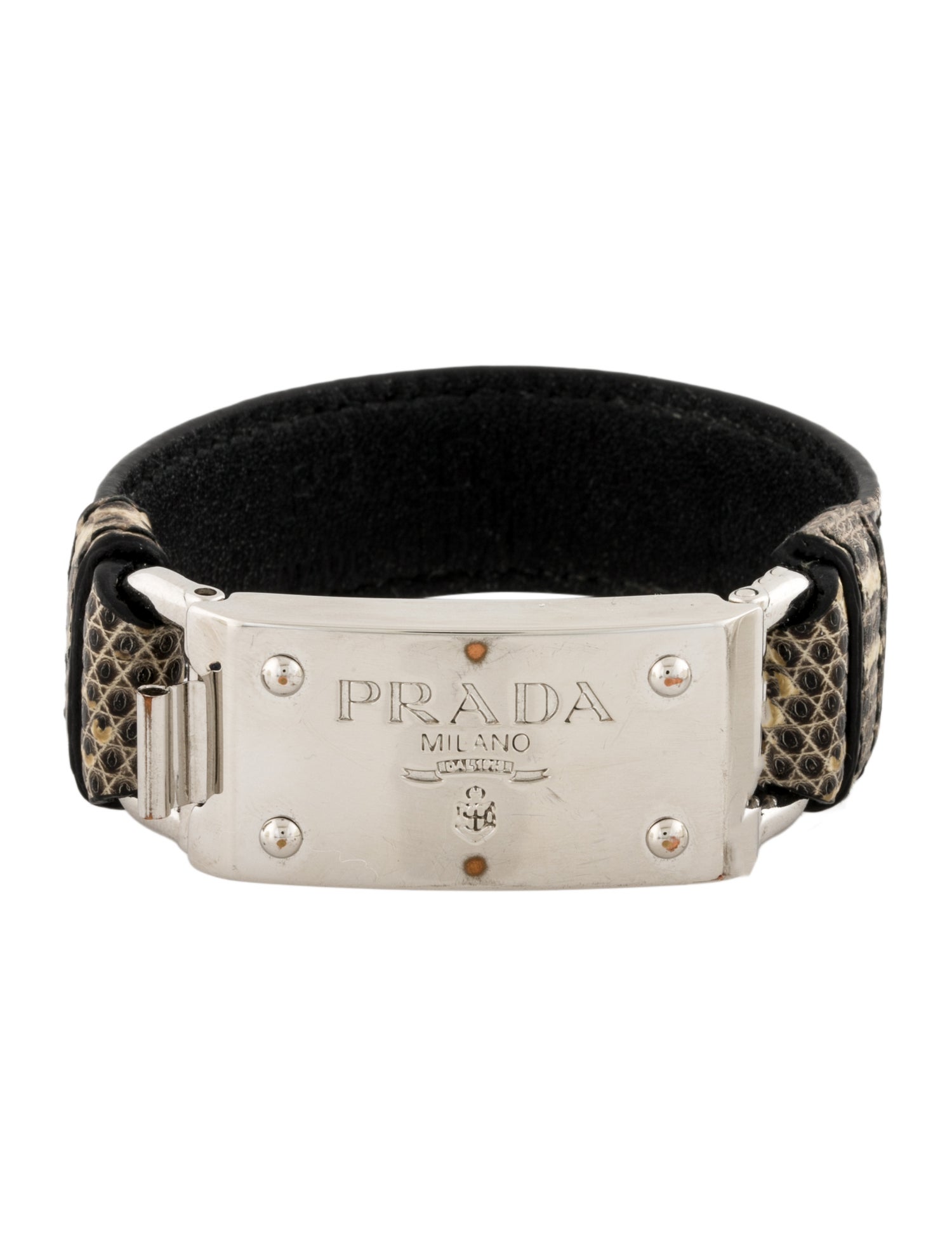 Prada Lizard Wrap Bracelet