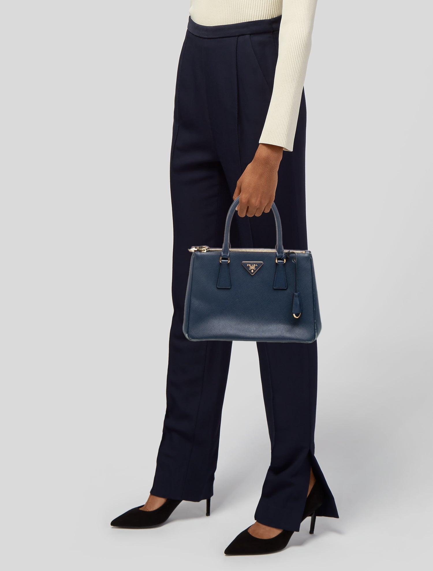 Prada Saffiano Lux Leather Galleria Double Zip Medium
