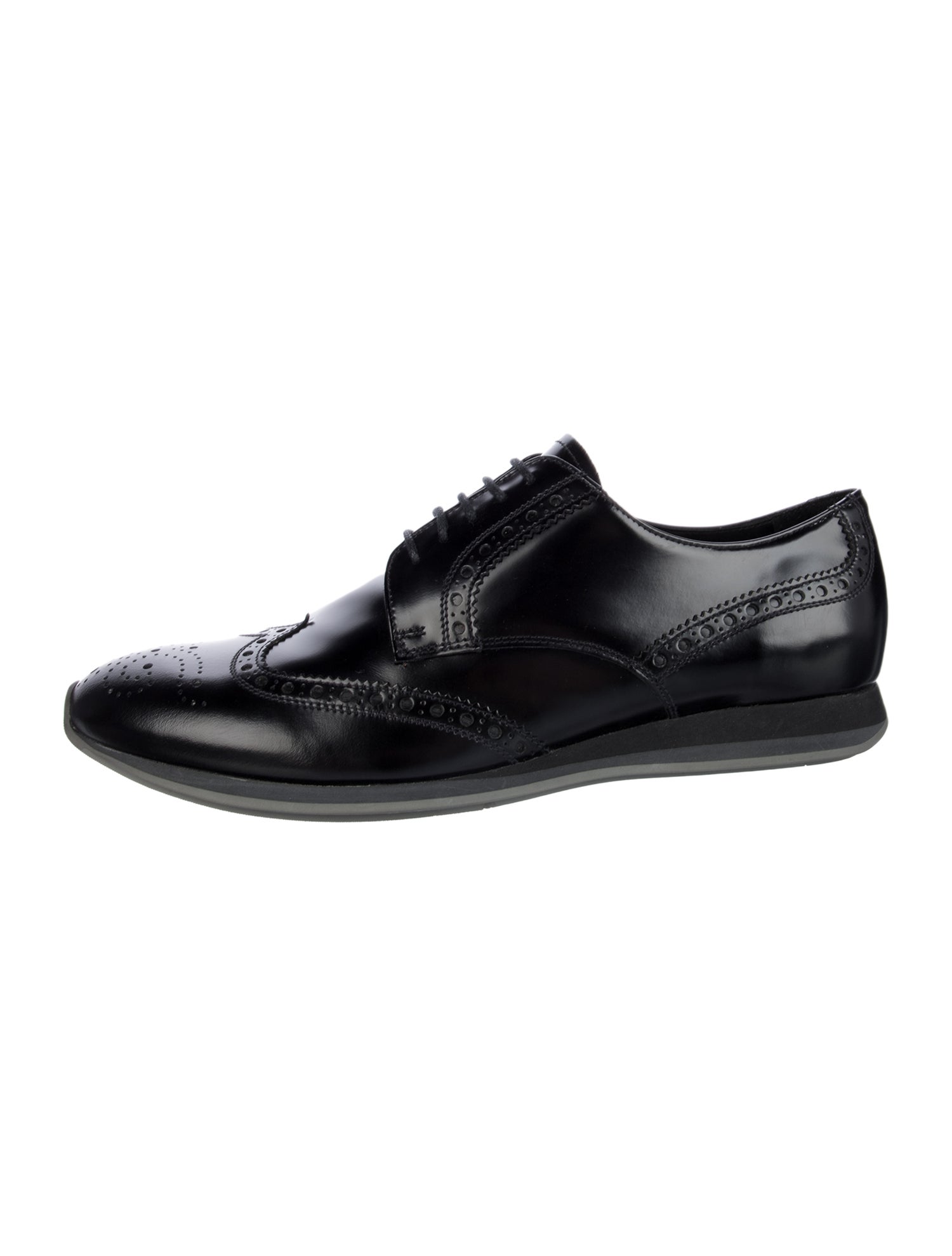 Prada Patent Leather Lasercut Accents Brogues