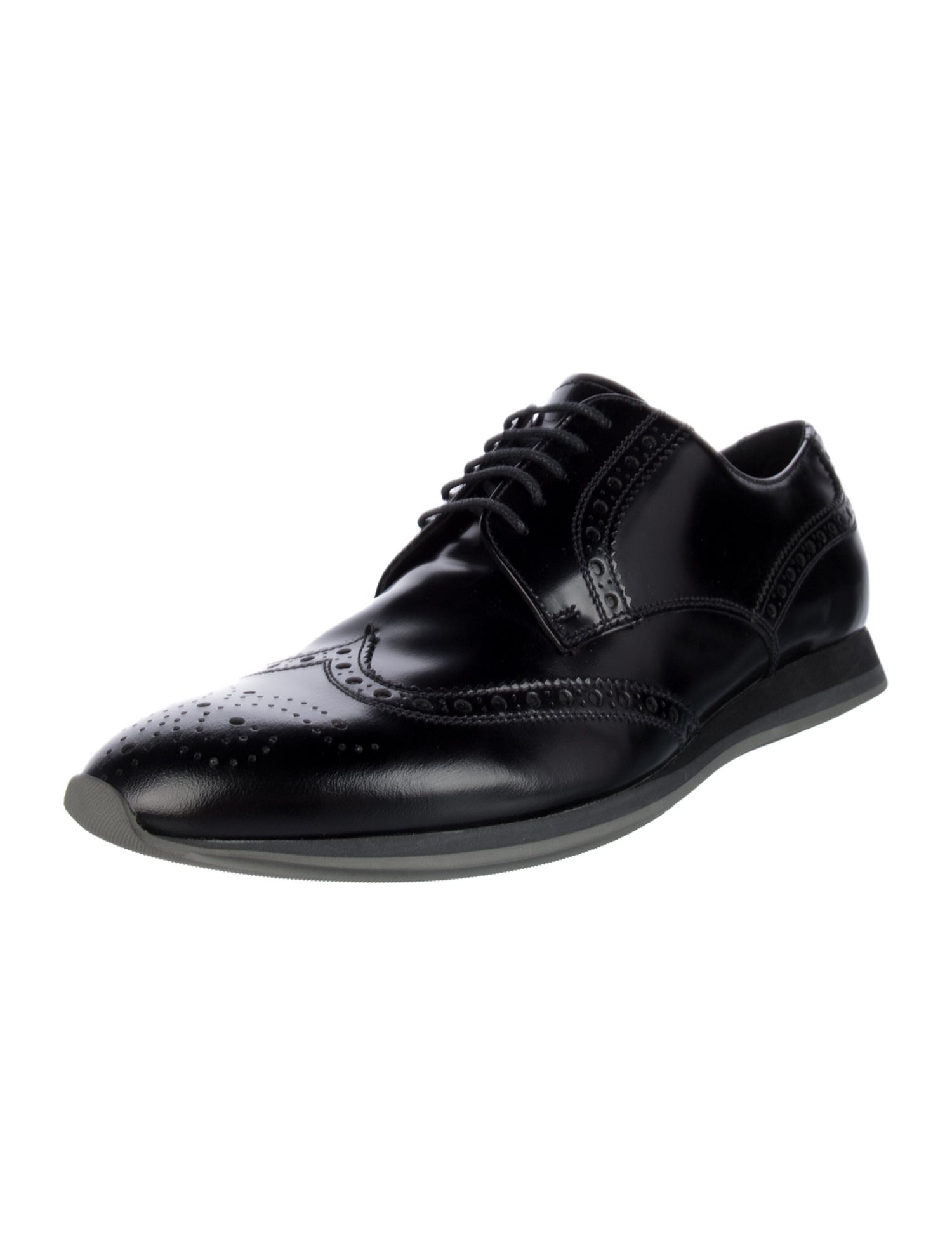 Prada Patent Leather Lasercut Accents Brogues