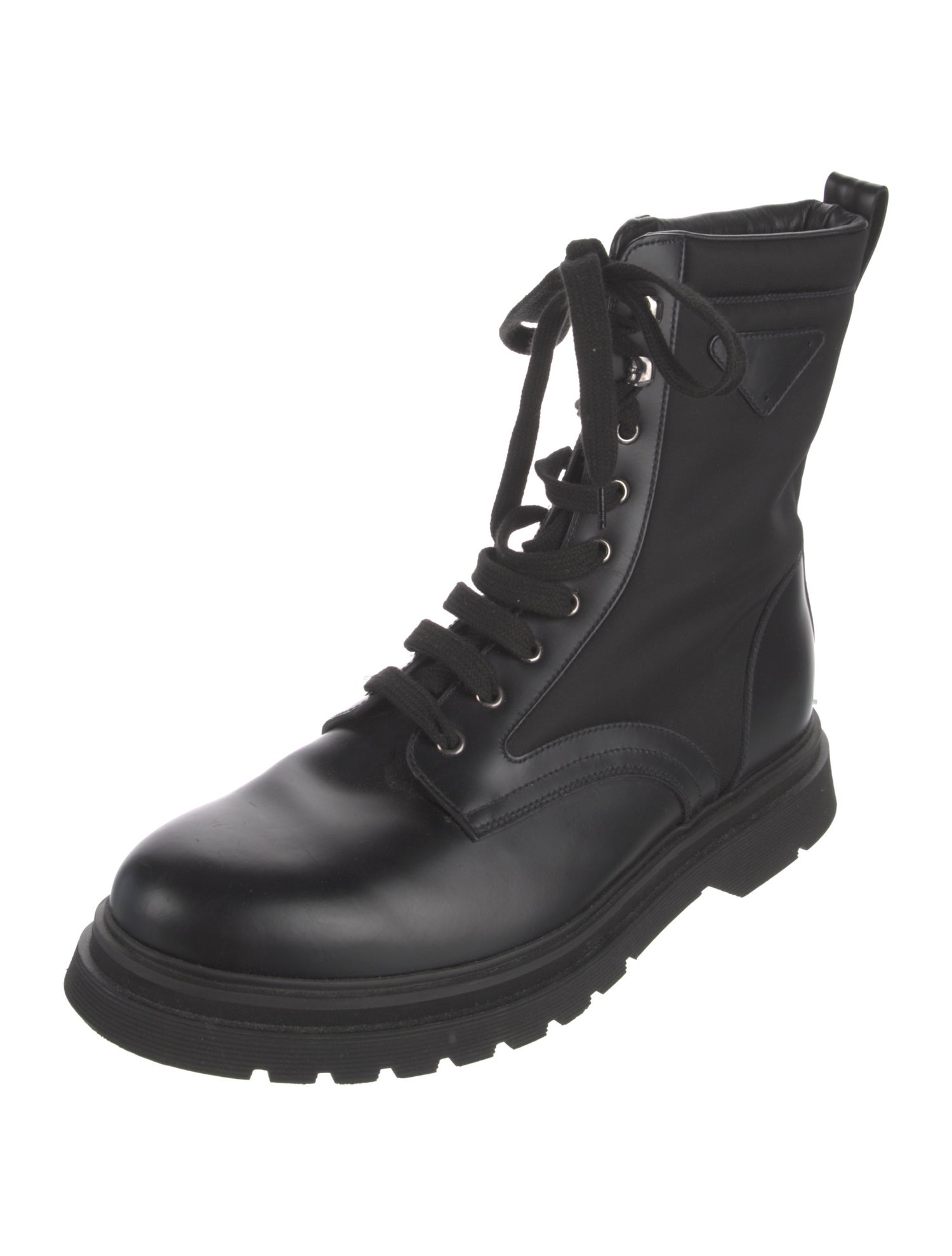 Prada Leather Combat Boots