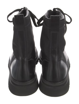 Prada Leather Combat Boots