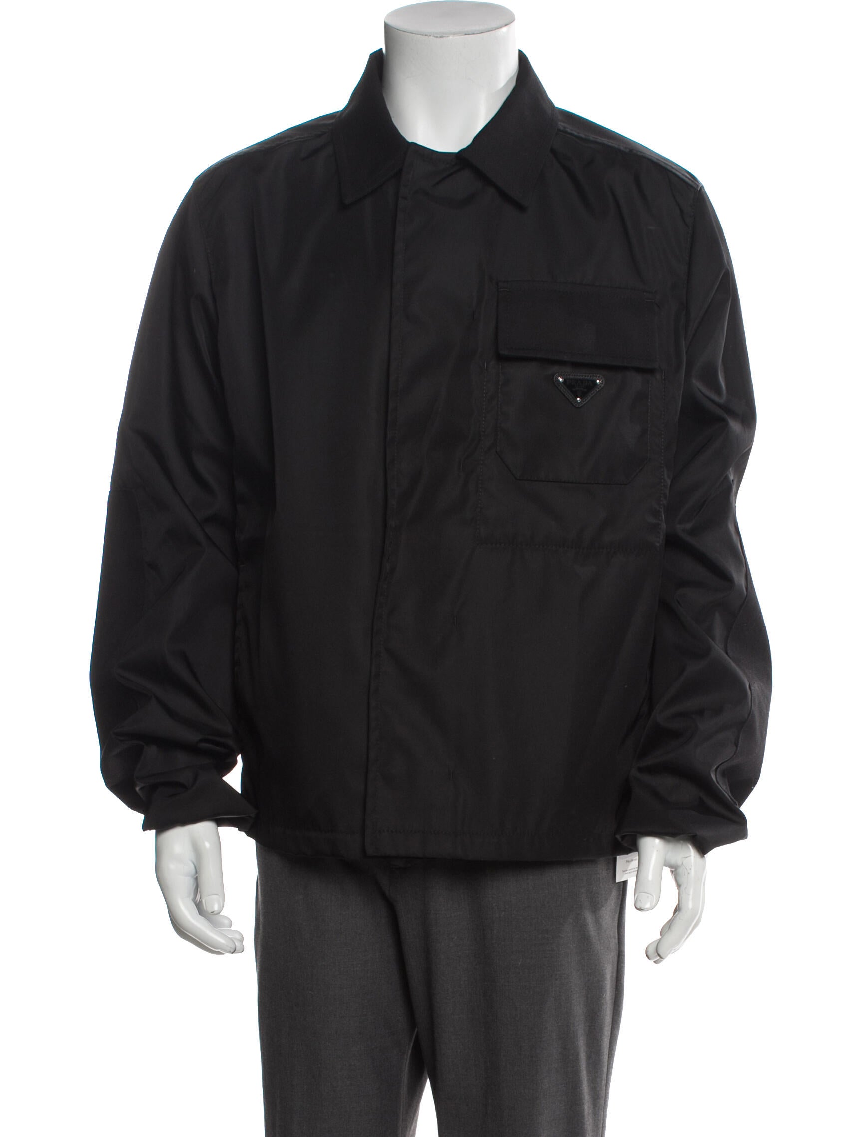 Prada 2024 Enameled Metal Triangle Utility Jacket