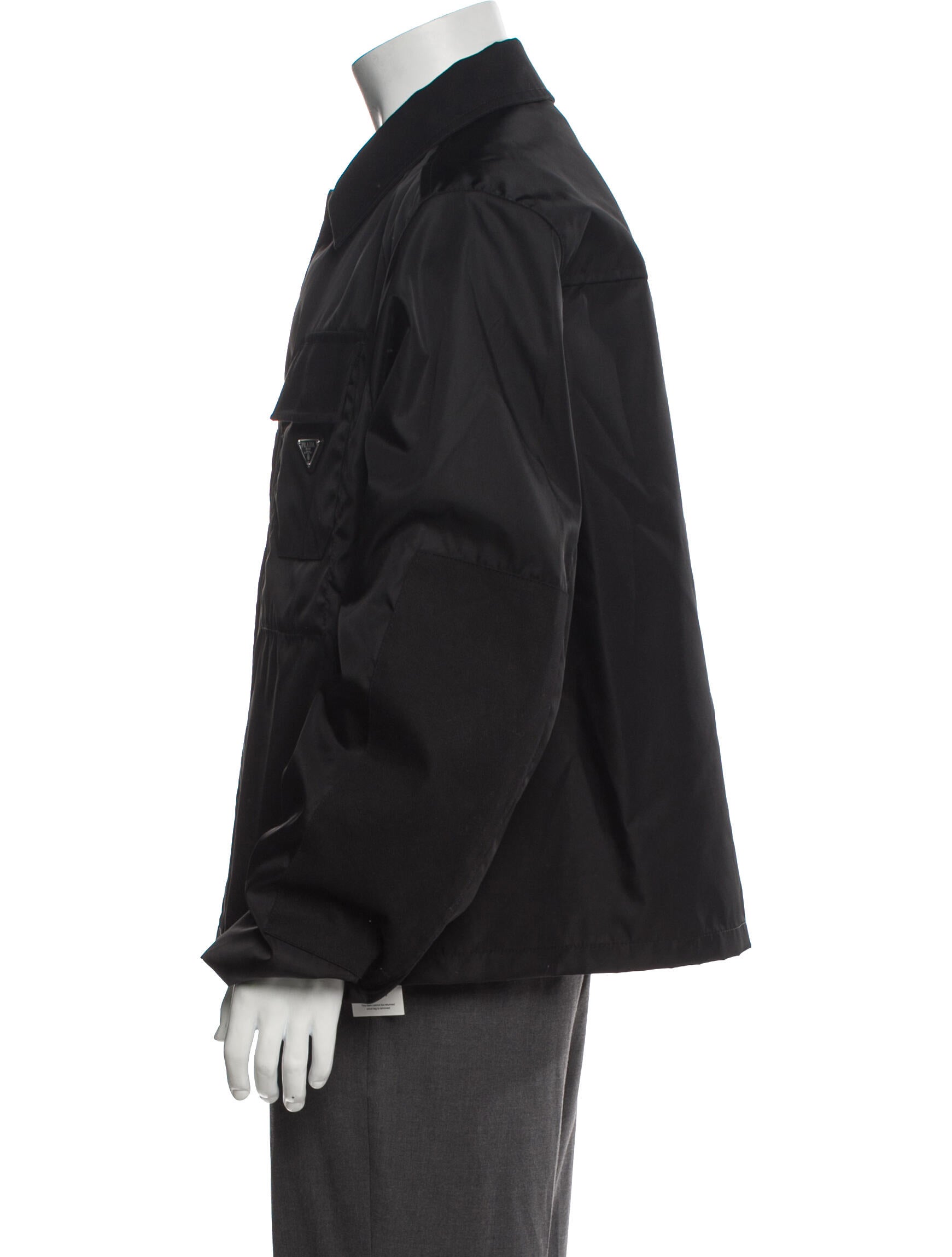 Prada 2024 Enameled Metal Triangle Utility Jacket