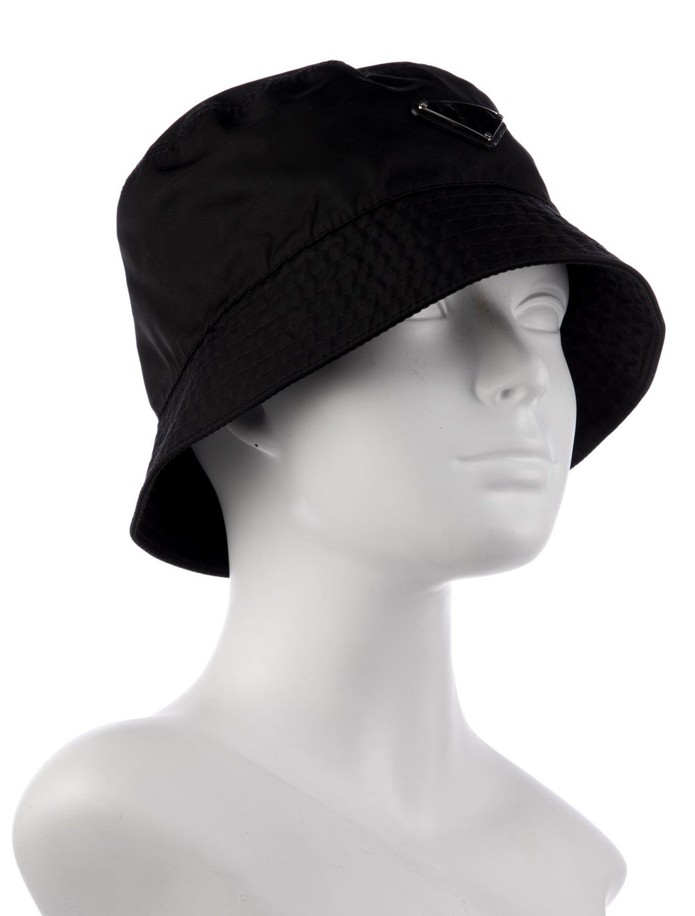 Prada Solid Nylon Enameled Metal Triangle Bucket … - image 2