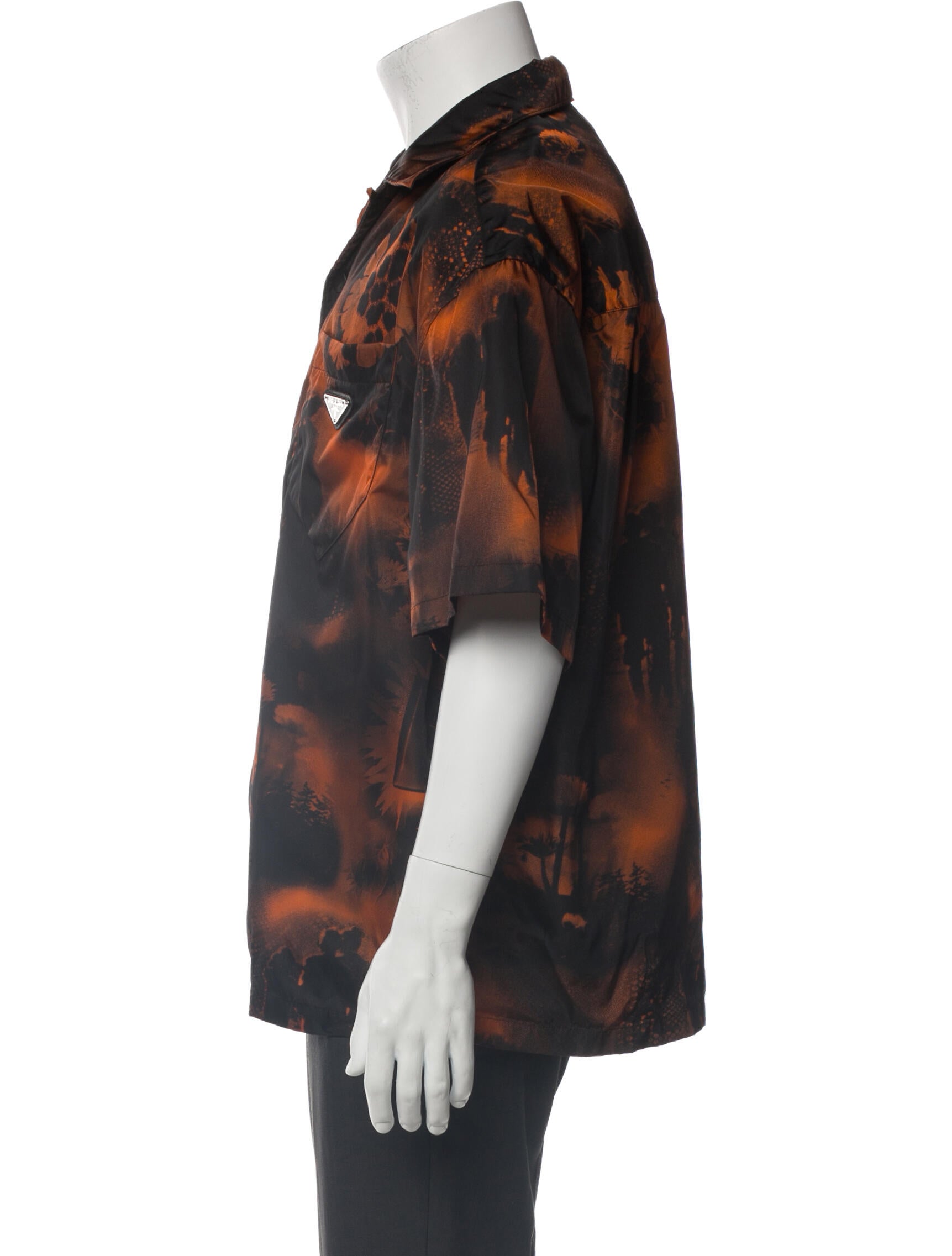 Prada 2022 Enameled Metal Triangle Shirt