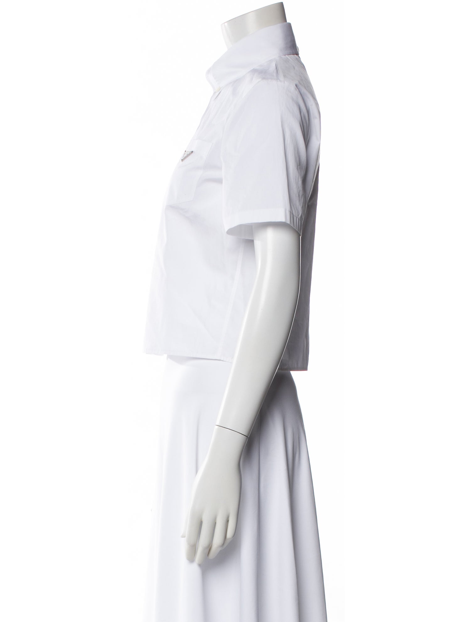 Prada 2022 Short Sleeve Button-Up Top