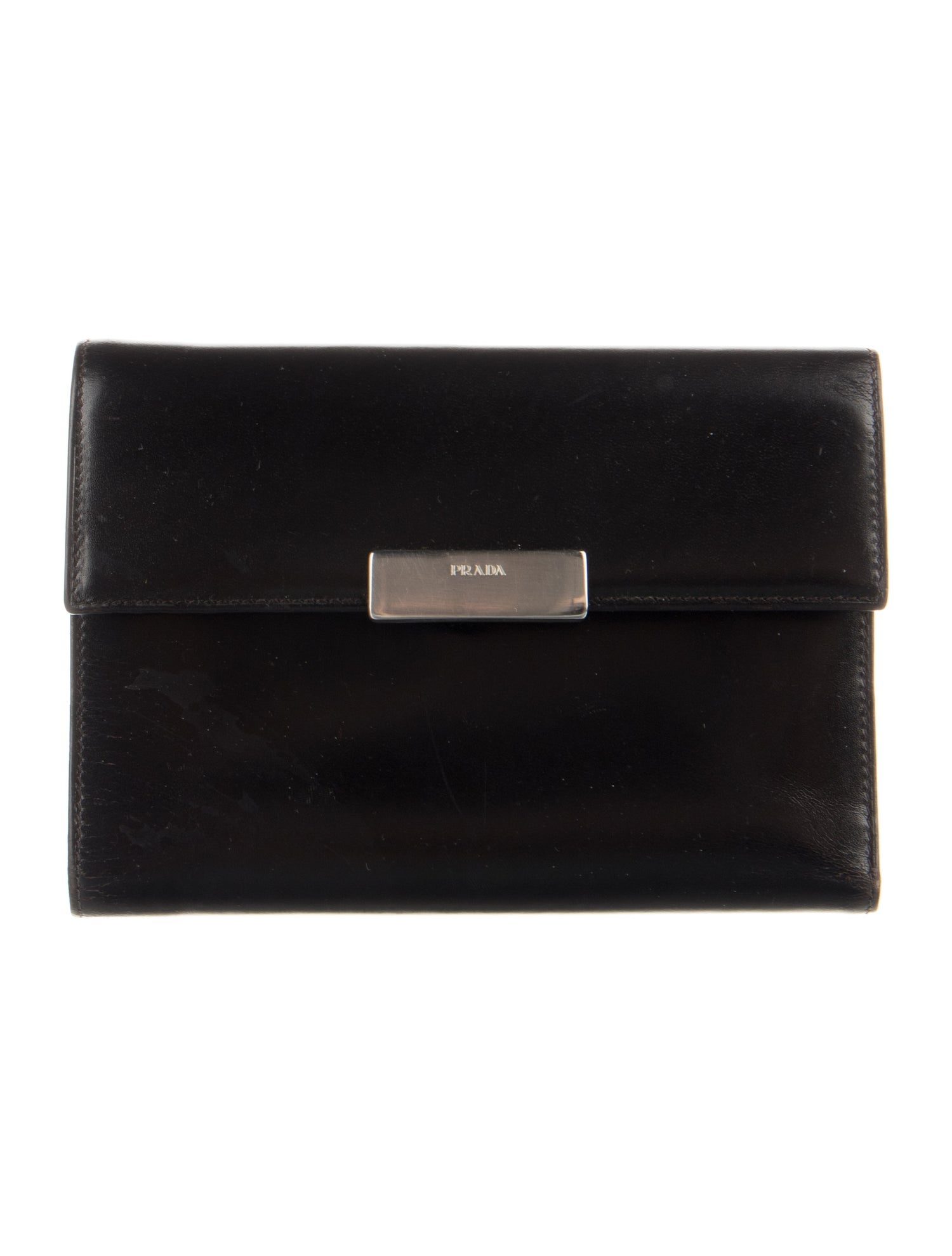 Prada City Calf Leather Compact Wallet