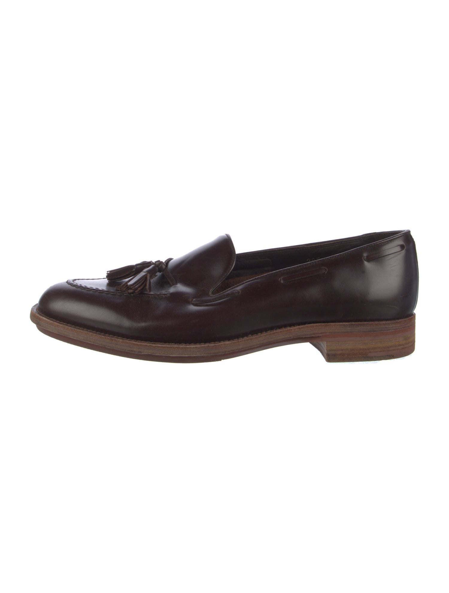 Prada Leather Fringe Trim Accent Monk Straps