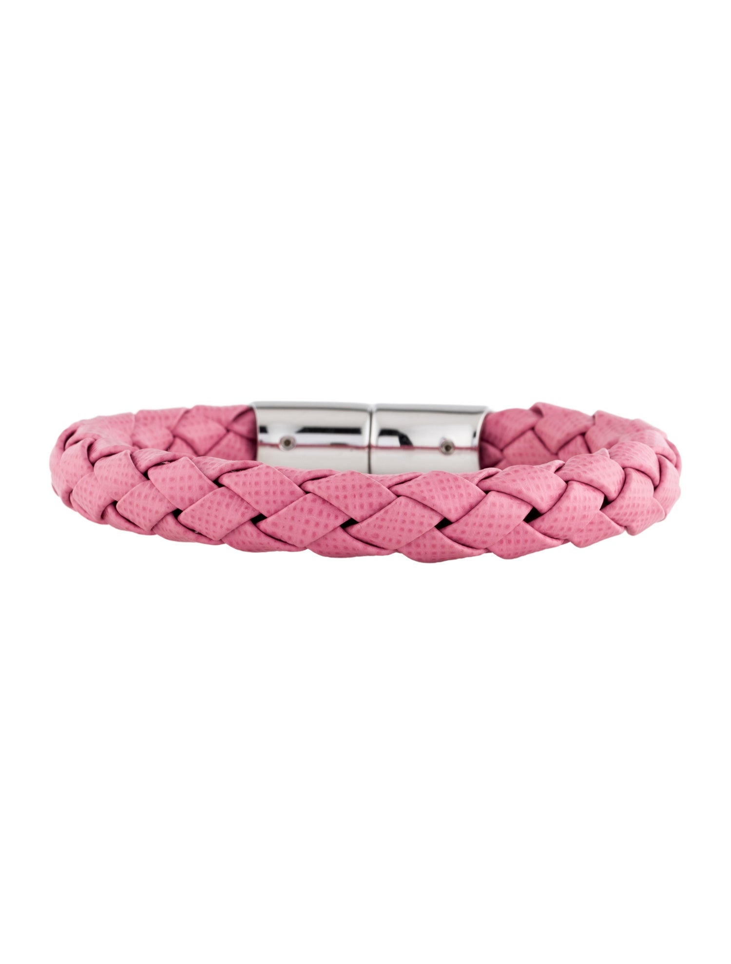 Prada Leather Woven Saffiano Wrap Bracelet
