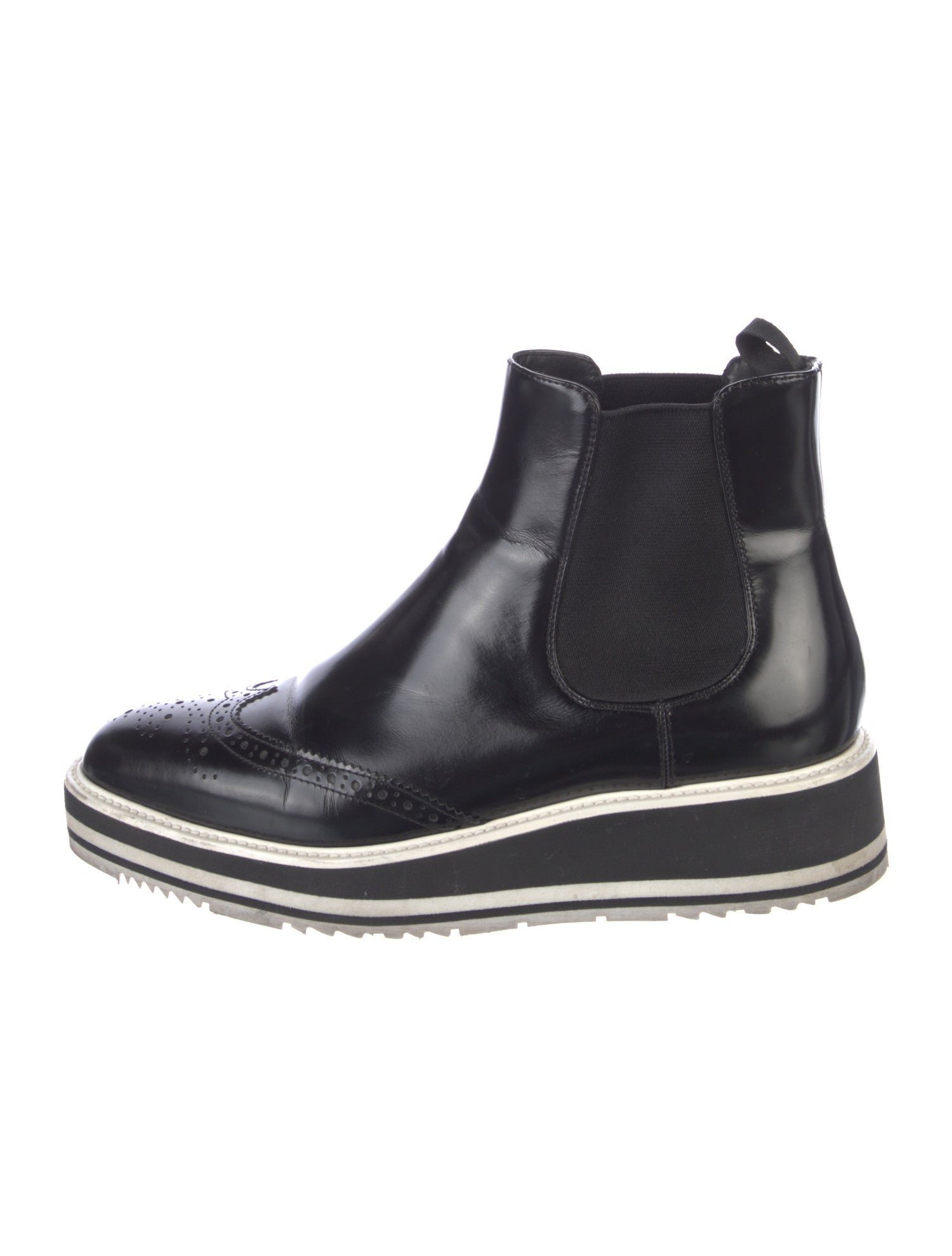 Prada Leather Chelsea Boots