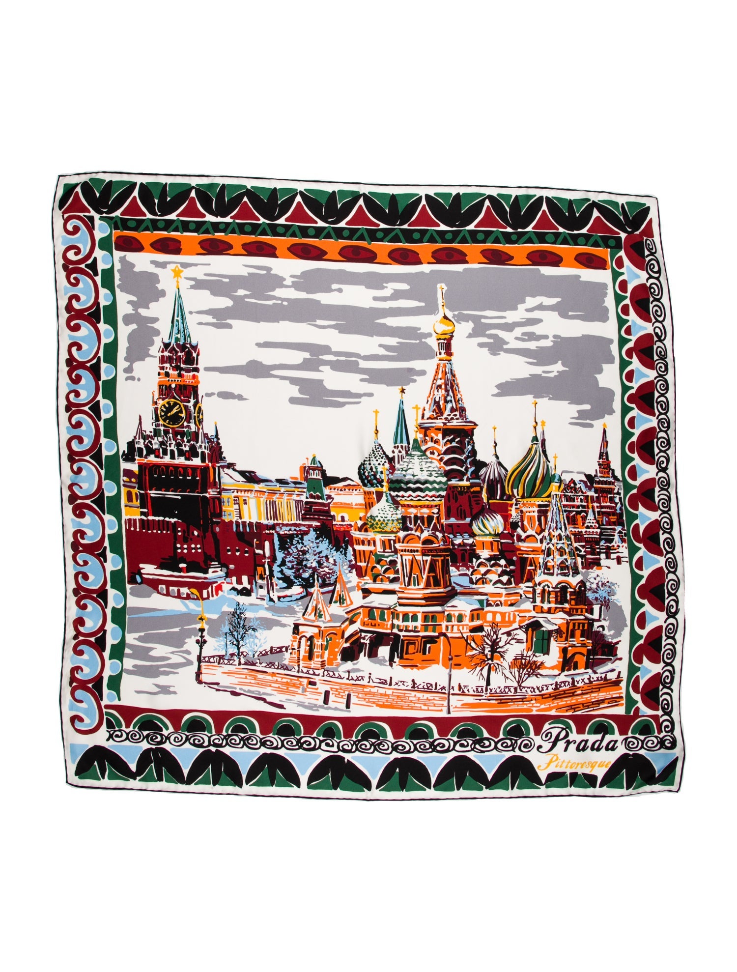 Prada Silk Printed Scarf