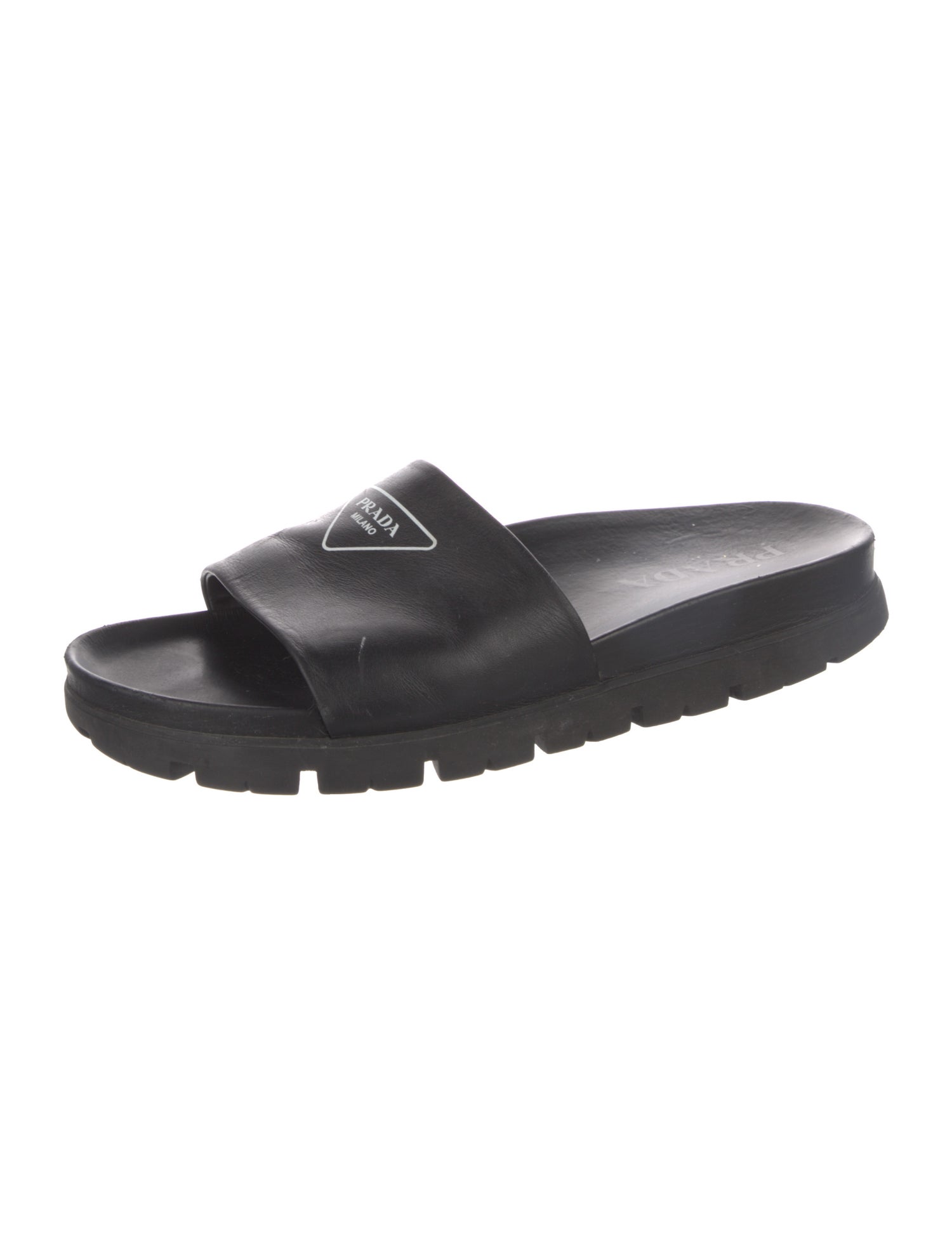 Prada Leather Slides