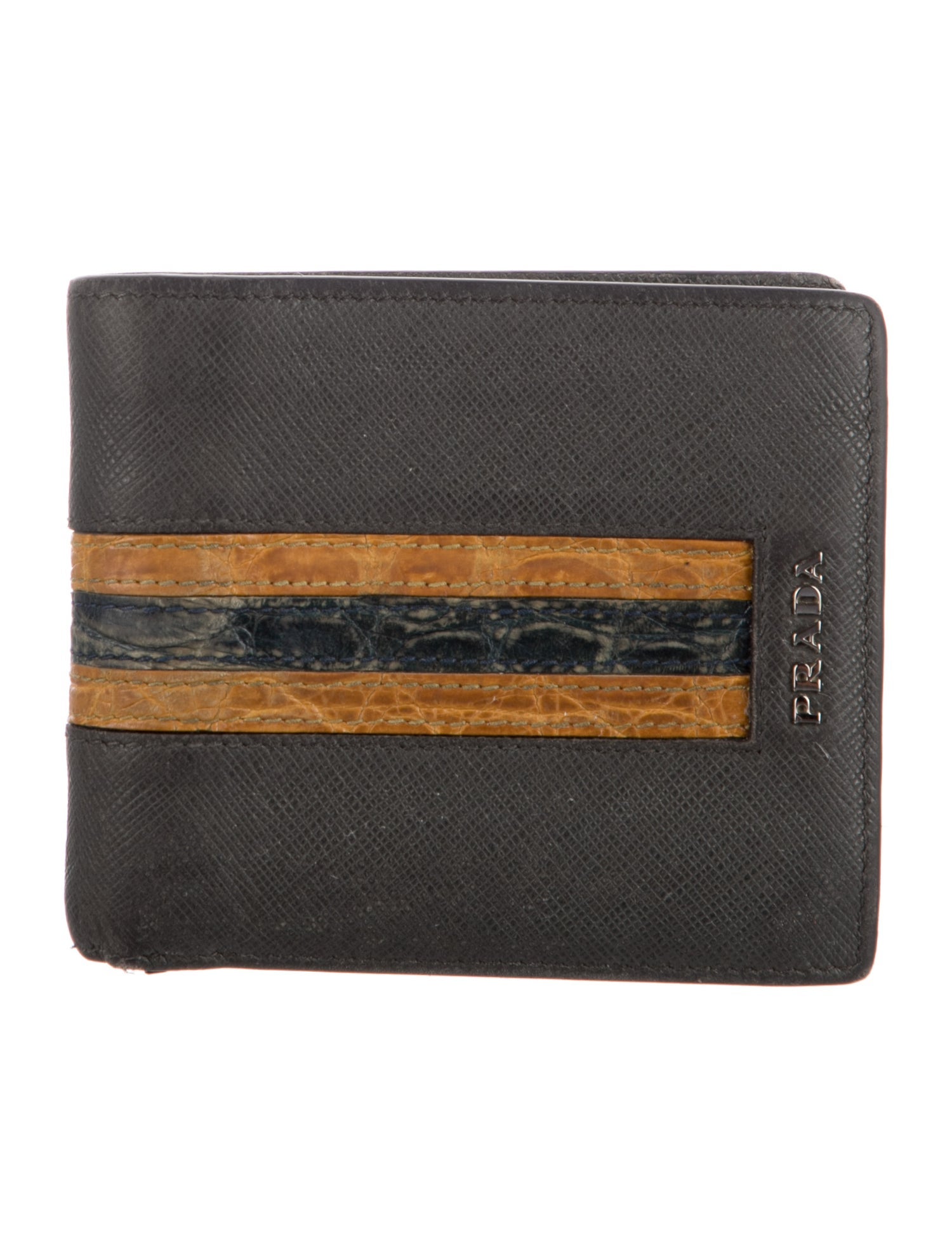 Prada Saffiano Metal Leather Bifold Wallet