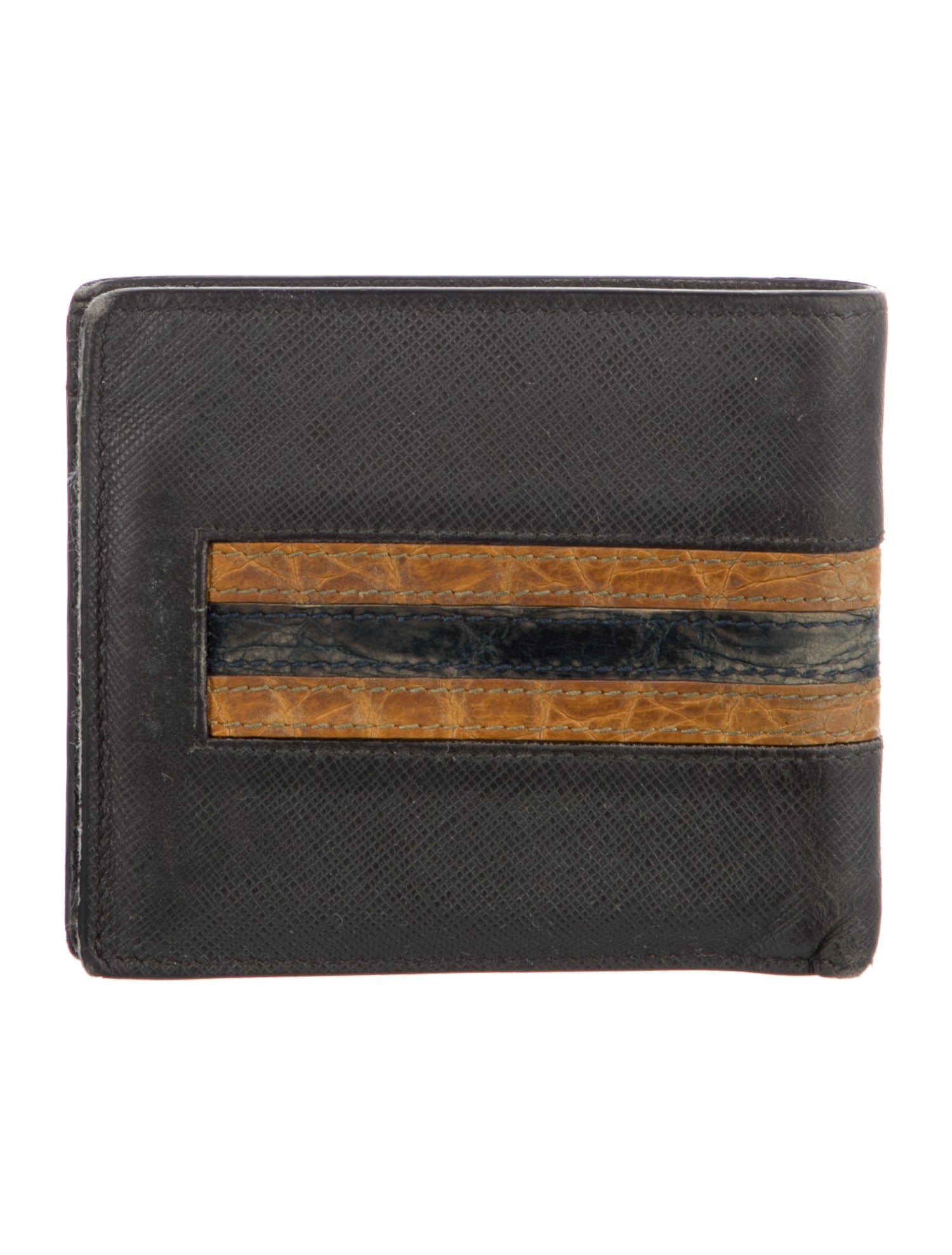 Prada Saffiano Metal Leather Bifold Wallet