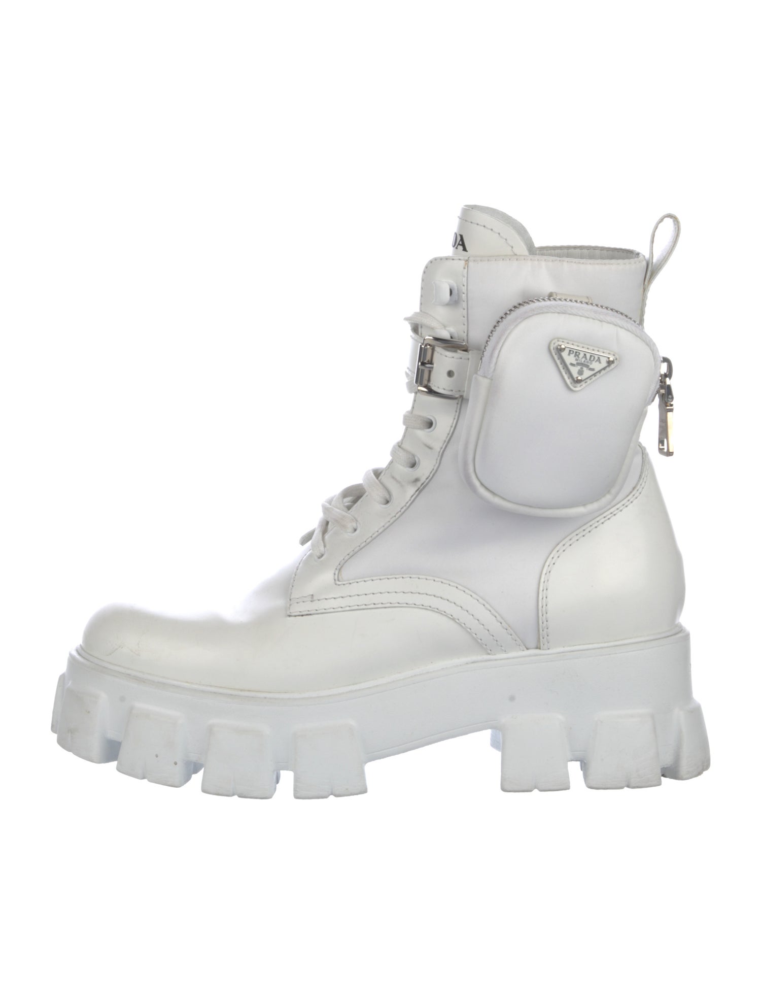 Prada Leather Combat Boots